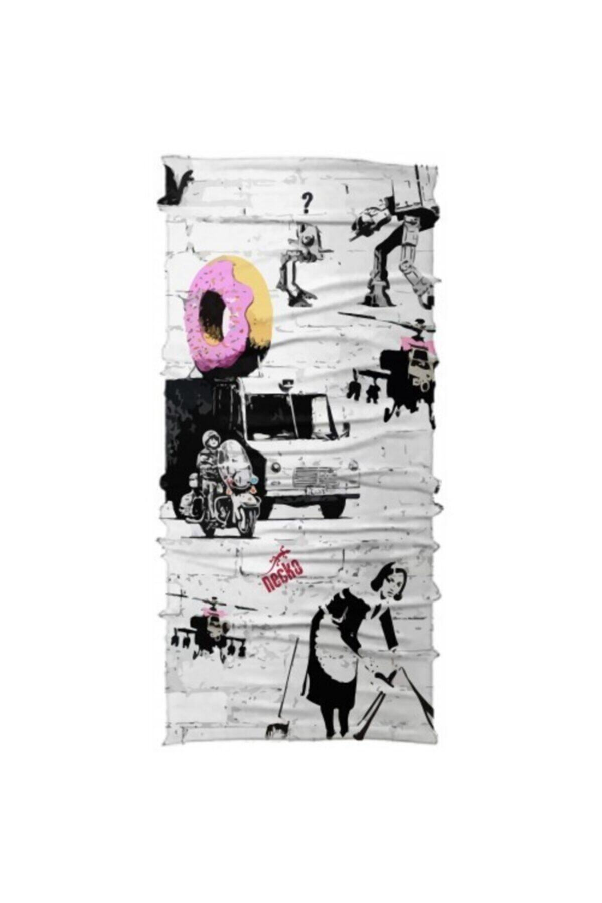 NECKO Headwear Donat Buff  Çok Fonksiyonlu Tüp Bandana Boyunluk Kafa Bandı Yüz Maskesi