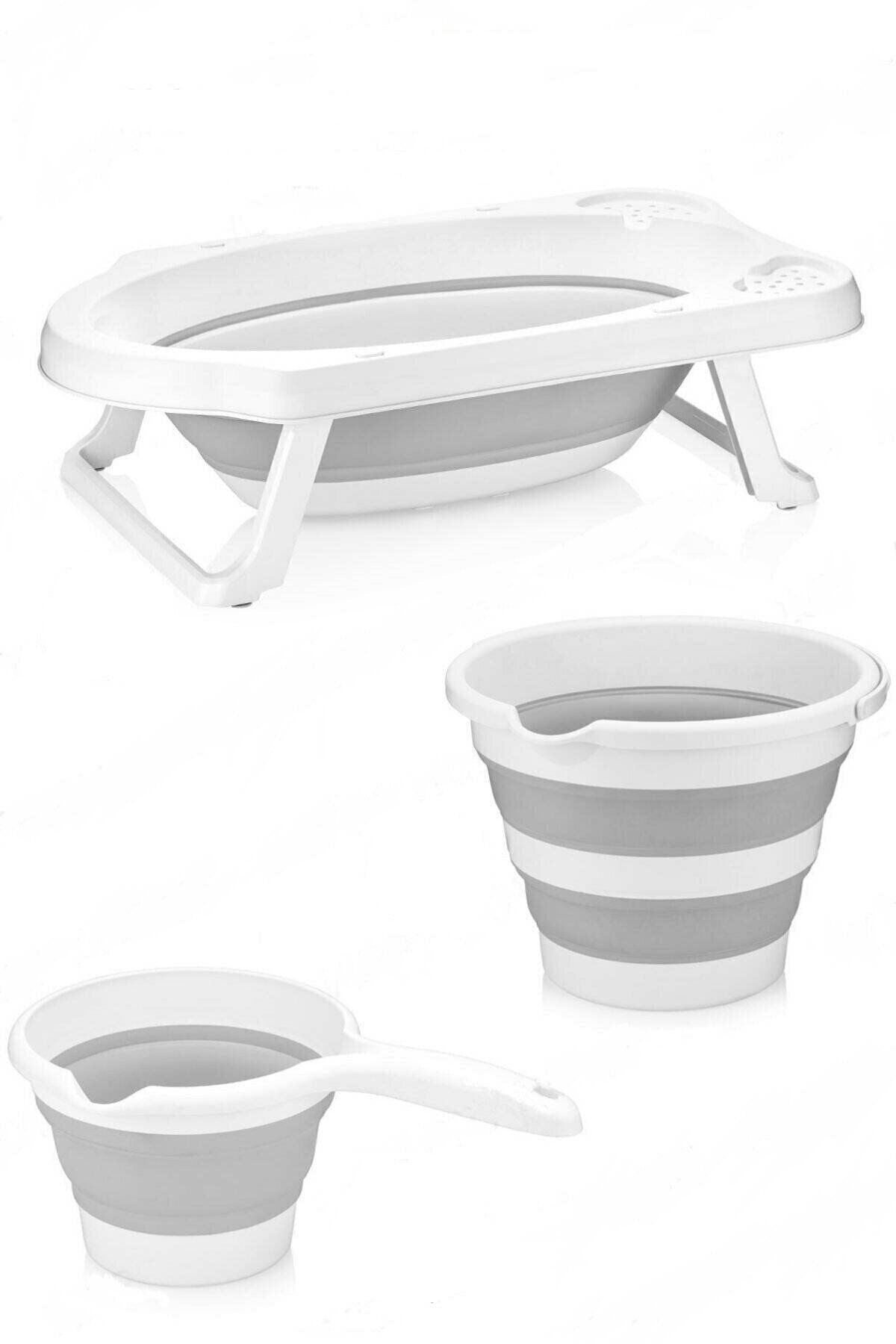 Sepetkitchen Katlanabilir Banyo Seti- Gri
