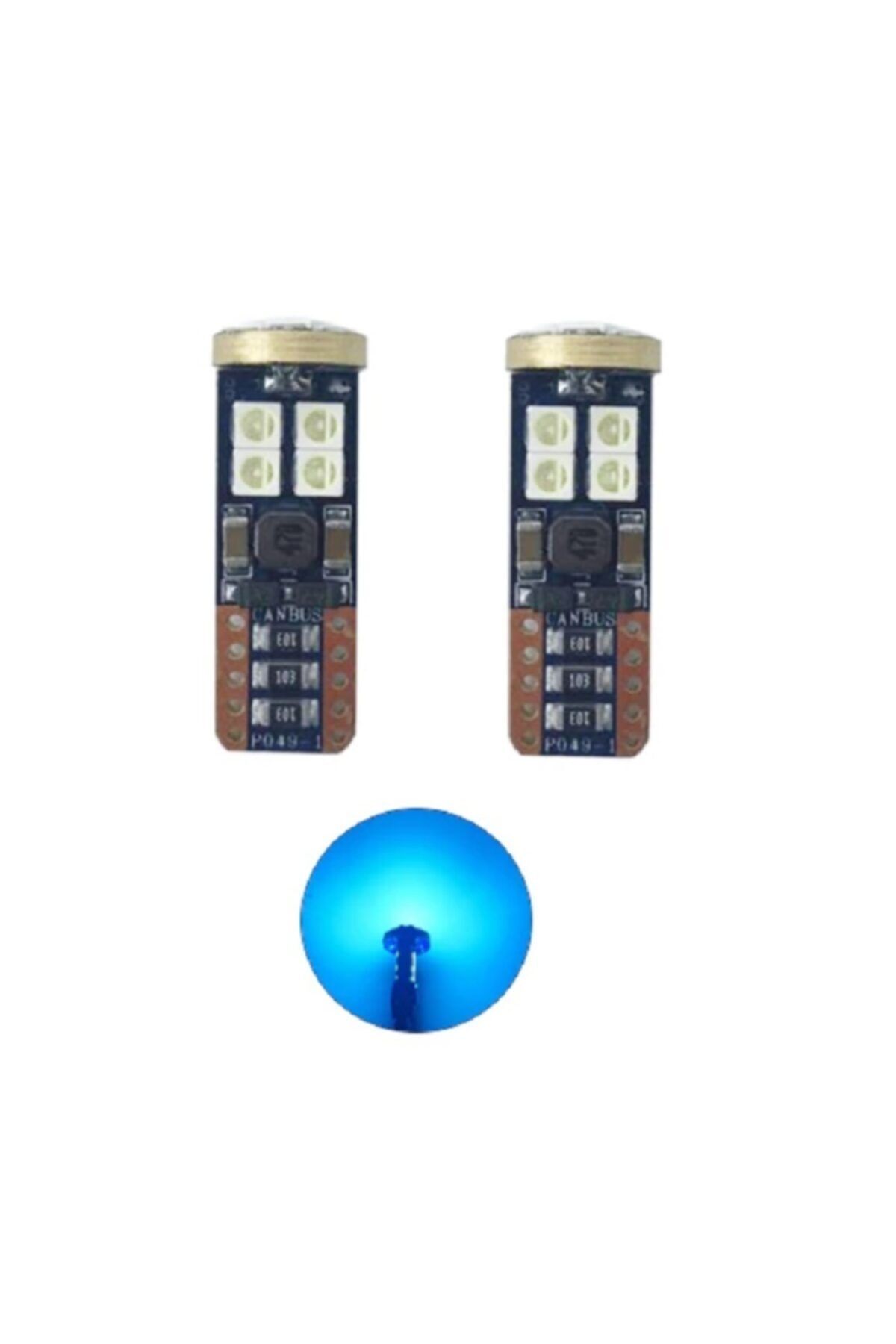 FEMEX T10 Dipsiz Led Park Ampulü 12smd Buz Mavi