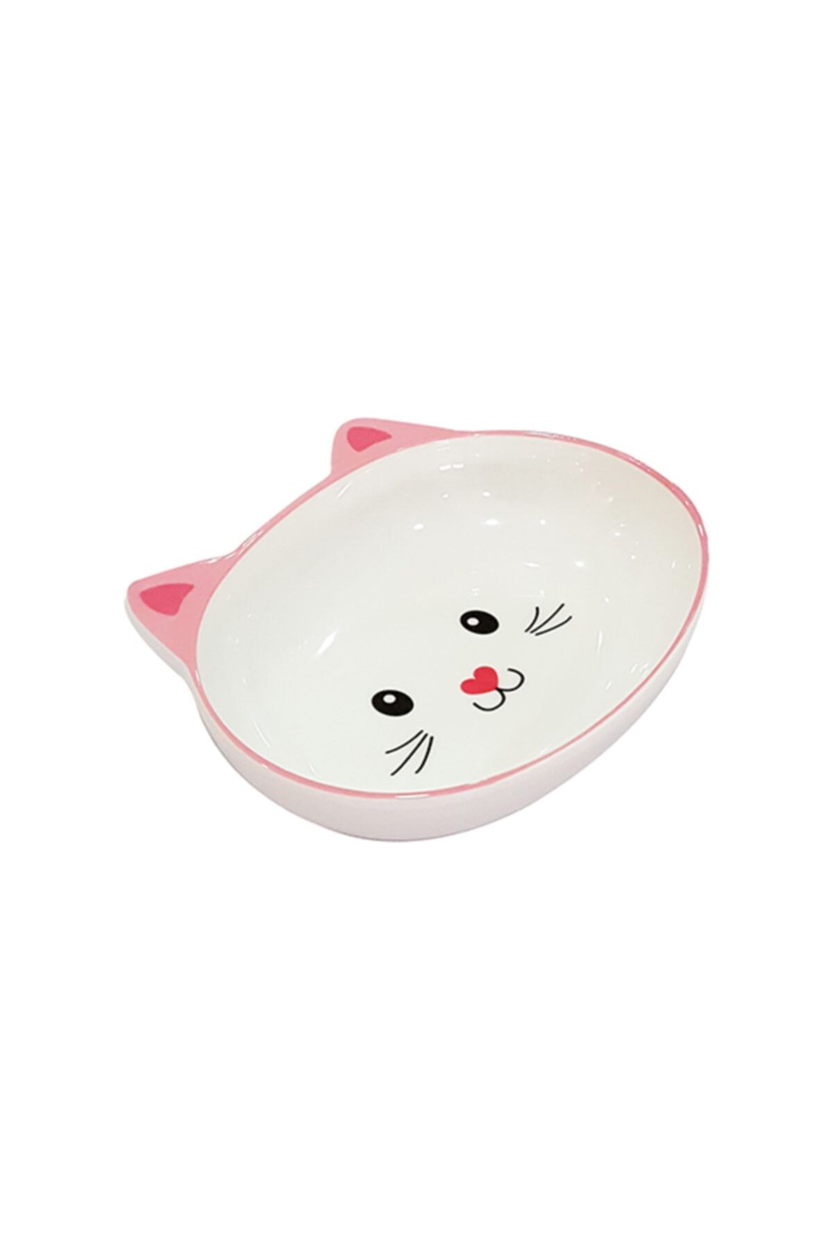 Pet Lovers Melamin Mama Kabı Kedi Suratı Şeklinde Pembe 300ml