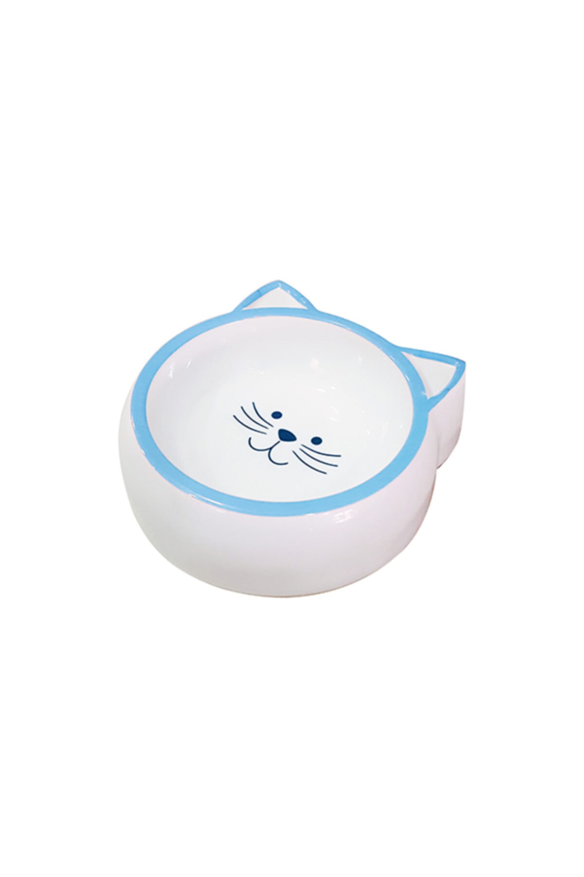 Pet Lovers Melamin Mama Kabı Kedi Suratı Şeklinde Mavi 210 Ml