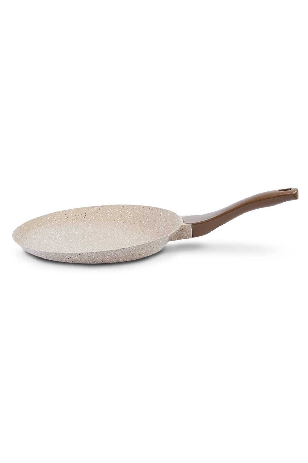 ThermoAD 26 cm Döküm Granit Krep Tavası Vizon