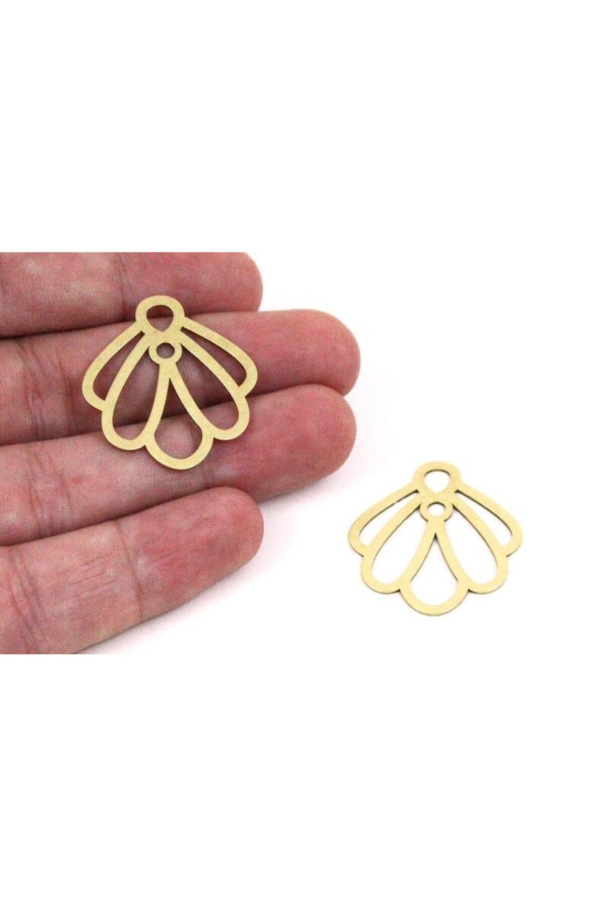 YF STORE 4 Adet Geometrik Yaprak Desen Lazer Kesim Kolye Ucu Küpe Malzemesi Pirinç