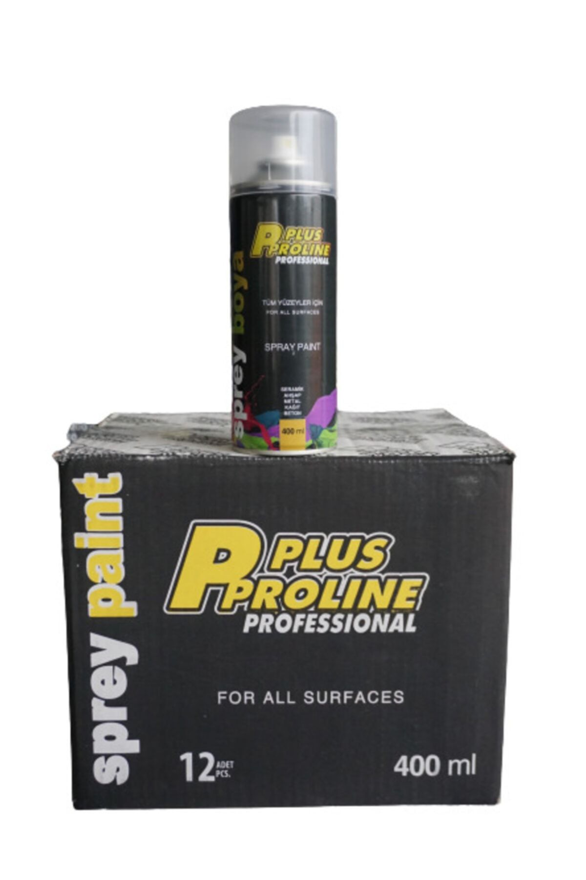 PLUS PROLİNE Tüm Yüzeyler Için Sprey Boya 400ml - Metalik Gri