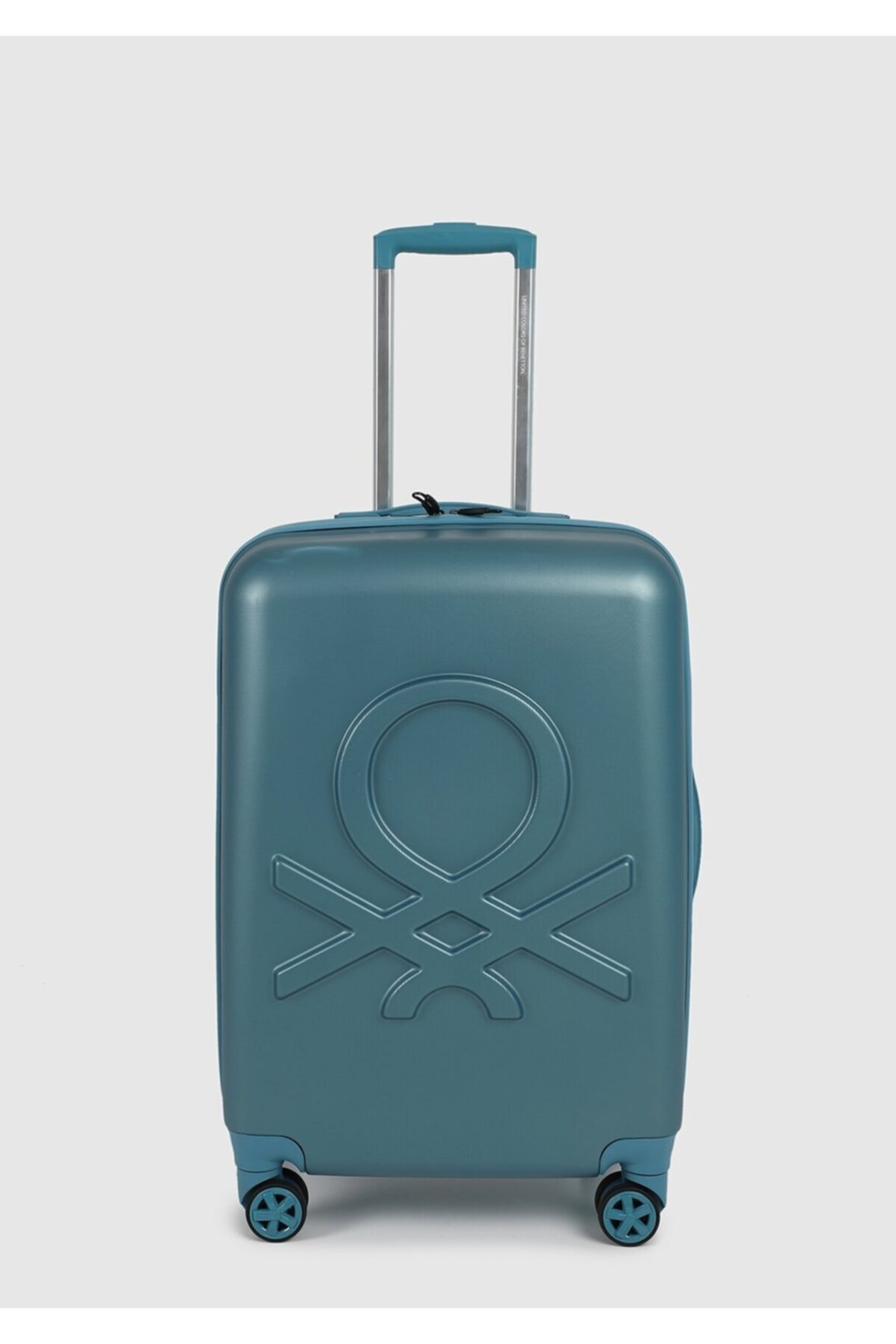 Benetton Metalik-mavi Sert Valiz