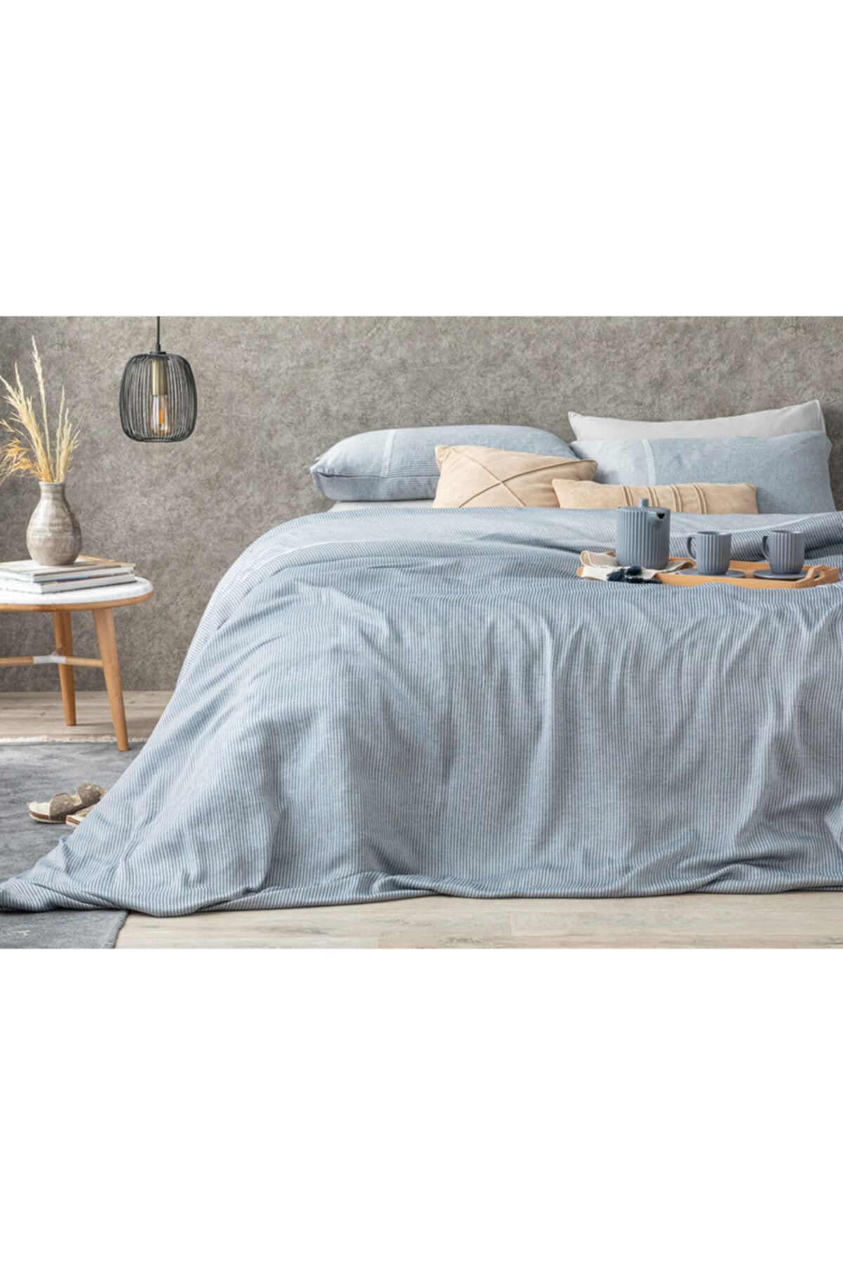 English Home Splendid Soft & Shine King Size Nevresim Takımı 240x220 Cm Lacivert