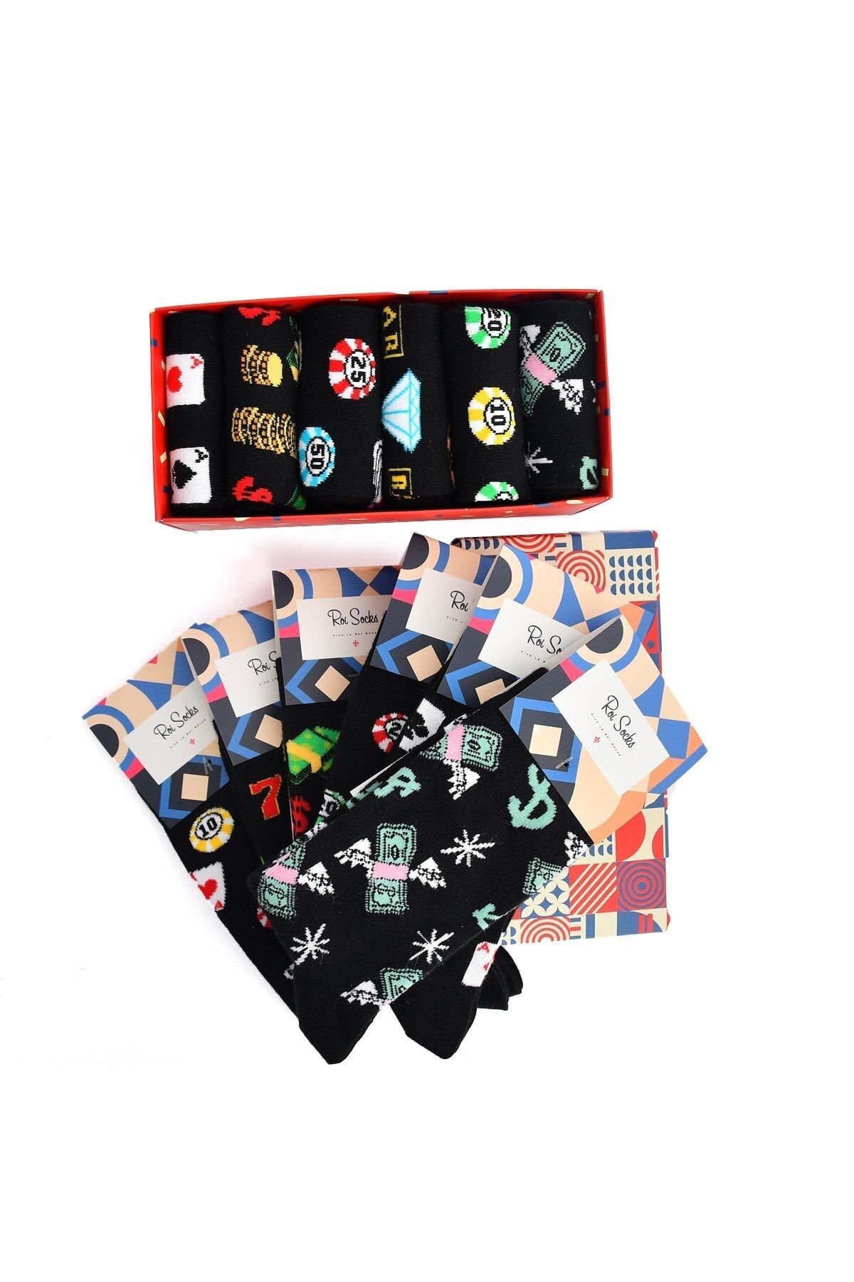 Roi Socks Şanslılar Için Altılı Poker Set