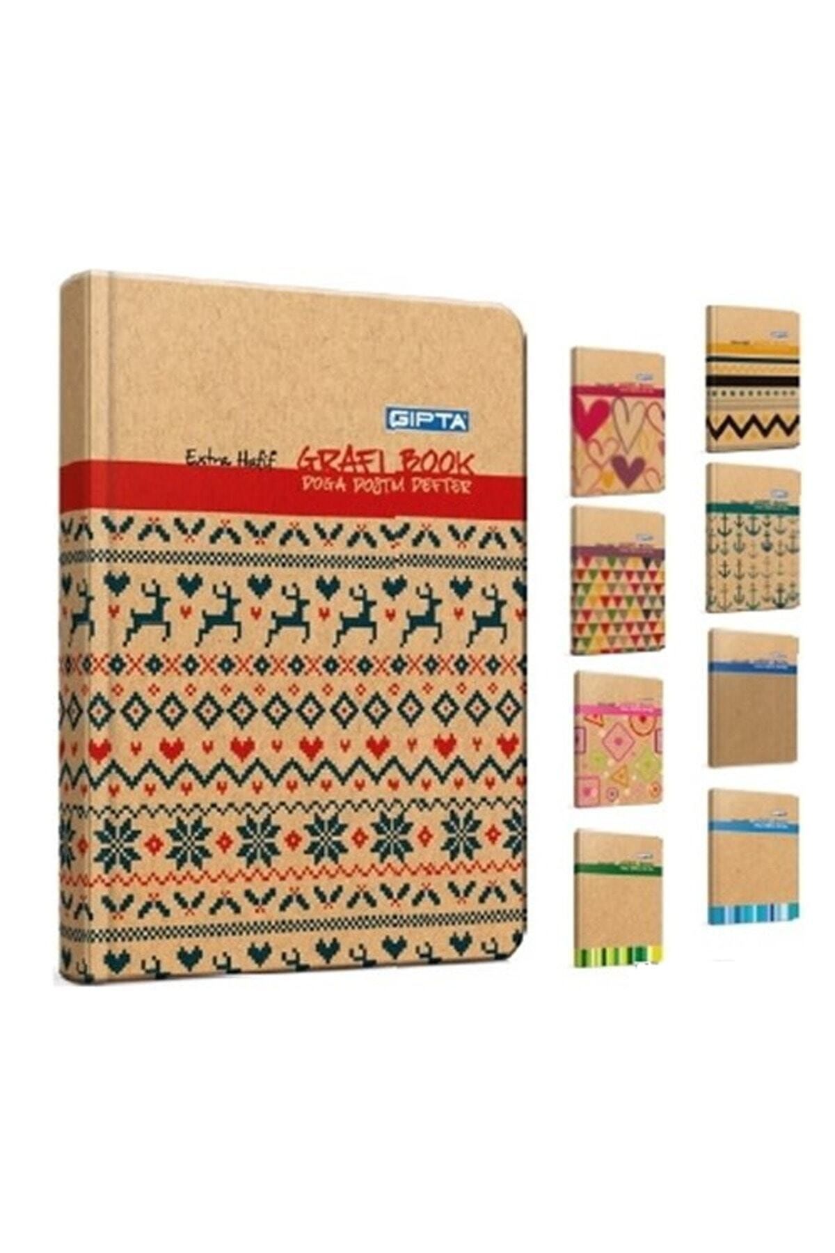 Gıpta Grafı Book Iplik Dikişli Kraft Sert Kapak 20x28 Cm 120 Yaprak Kareli