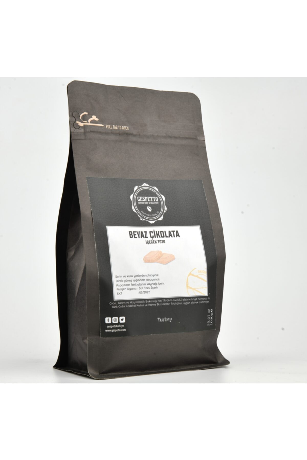 Gespetto Coffee Beyaz Sıcak Çikolata 500gr