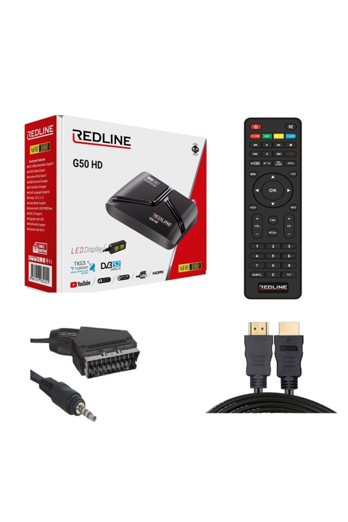 Tekno61 G 50 Hd Uydu Cihazı Ve Scart Av Kablo - Plazma + Lcd + Tüplü Tv Uyumlu