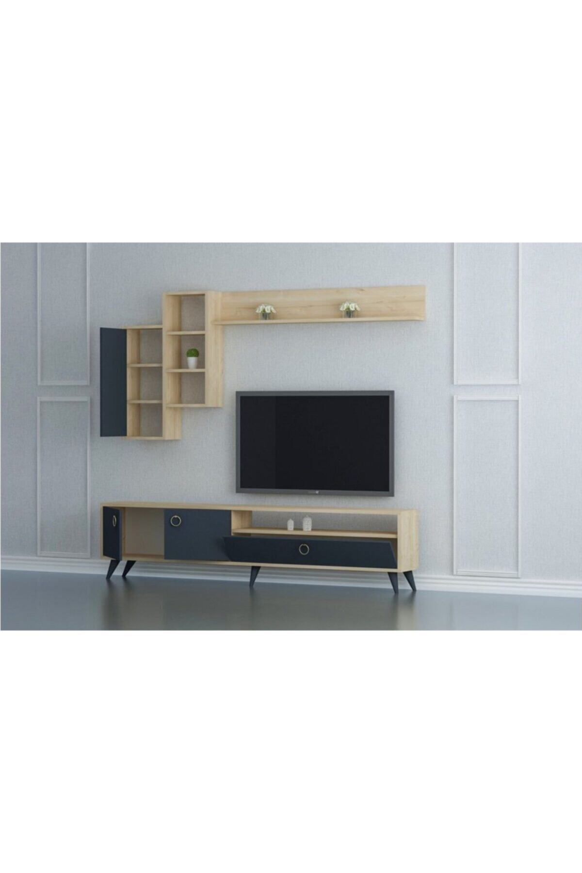 Vivense Arnetti Silver Tv Ünitesi Safirmeşe Antrasit
