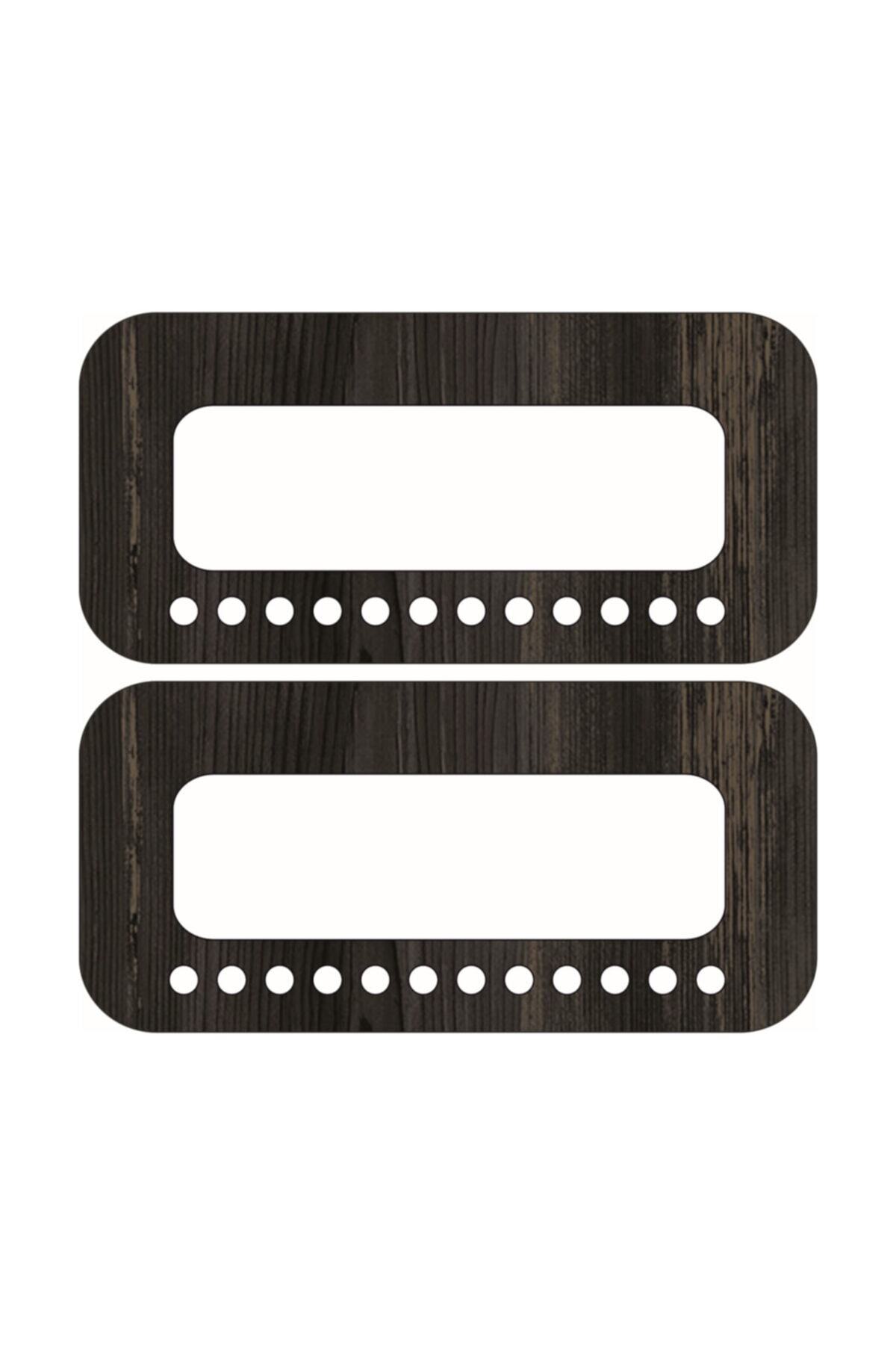 saray lazer Toptan Ahşap Çanta Kulp Model 4 - 20x10 - Rebab - 24 Çift