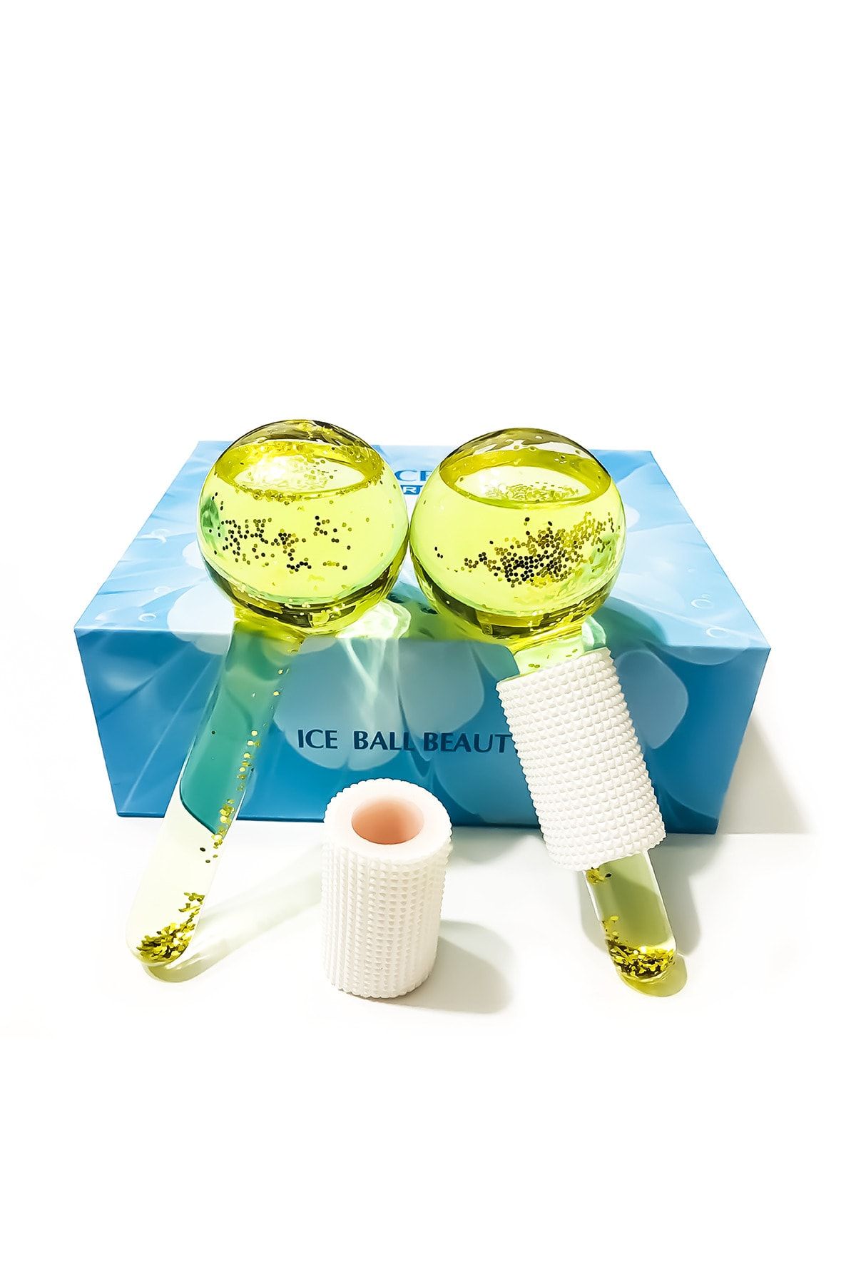 Venzen Ice Globes Buz Küresi Soğuk Masaj Ve Terapi Topu 2 Adet (sarı)