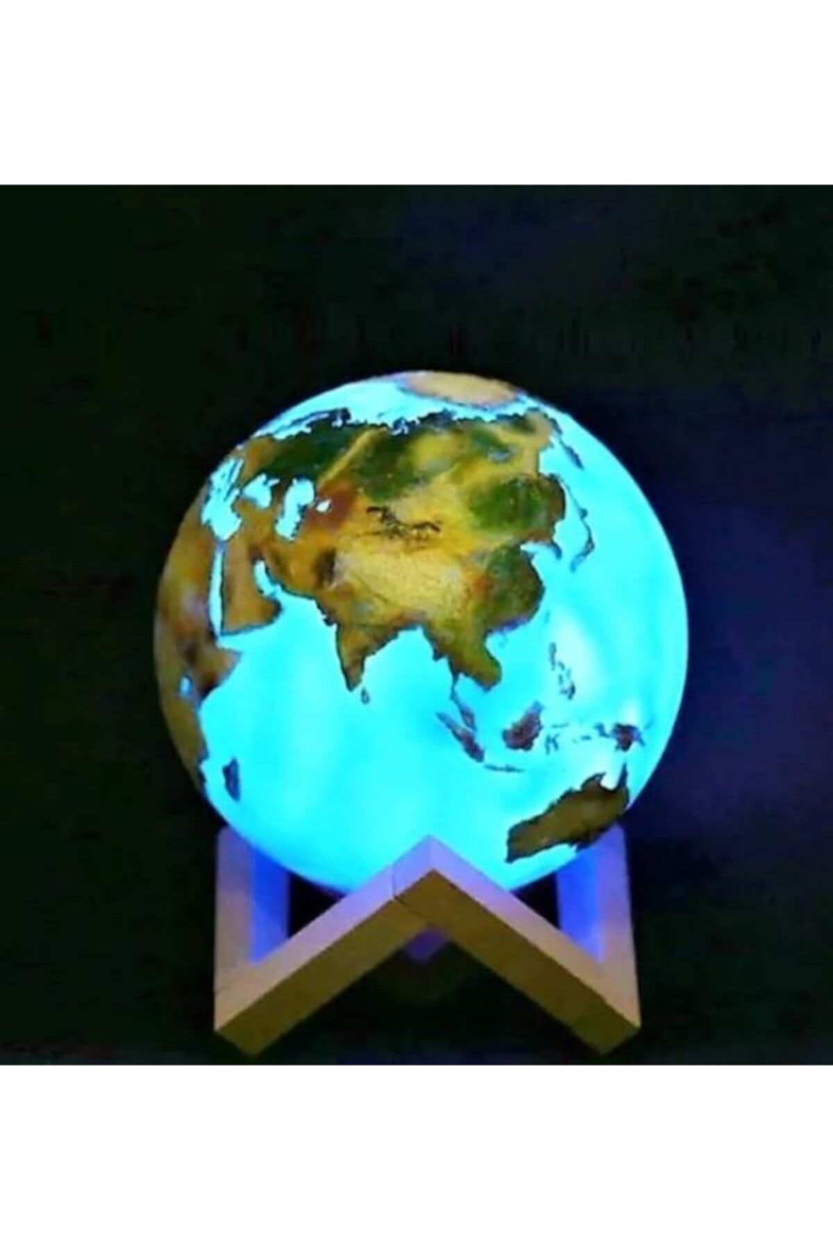 Yerli 3d Dünya Gece Lambası