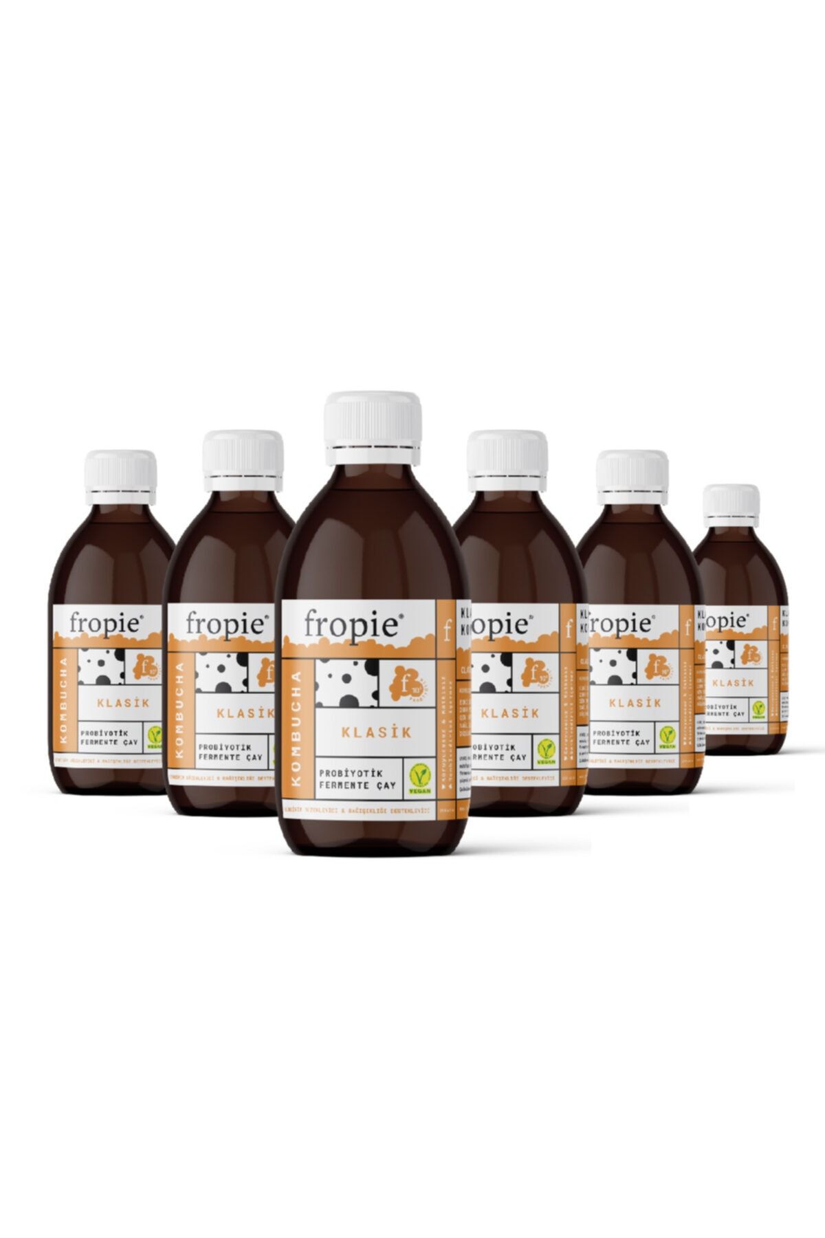 FROPİE Kombucha Klasik Probiyotik Fermente Çay (250 ml X 6 Adet)