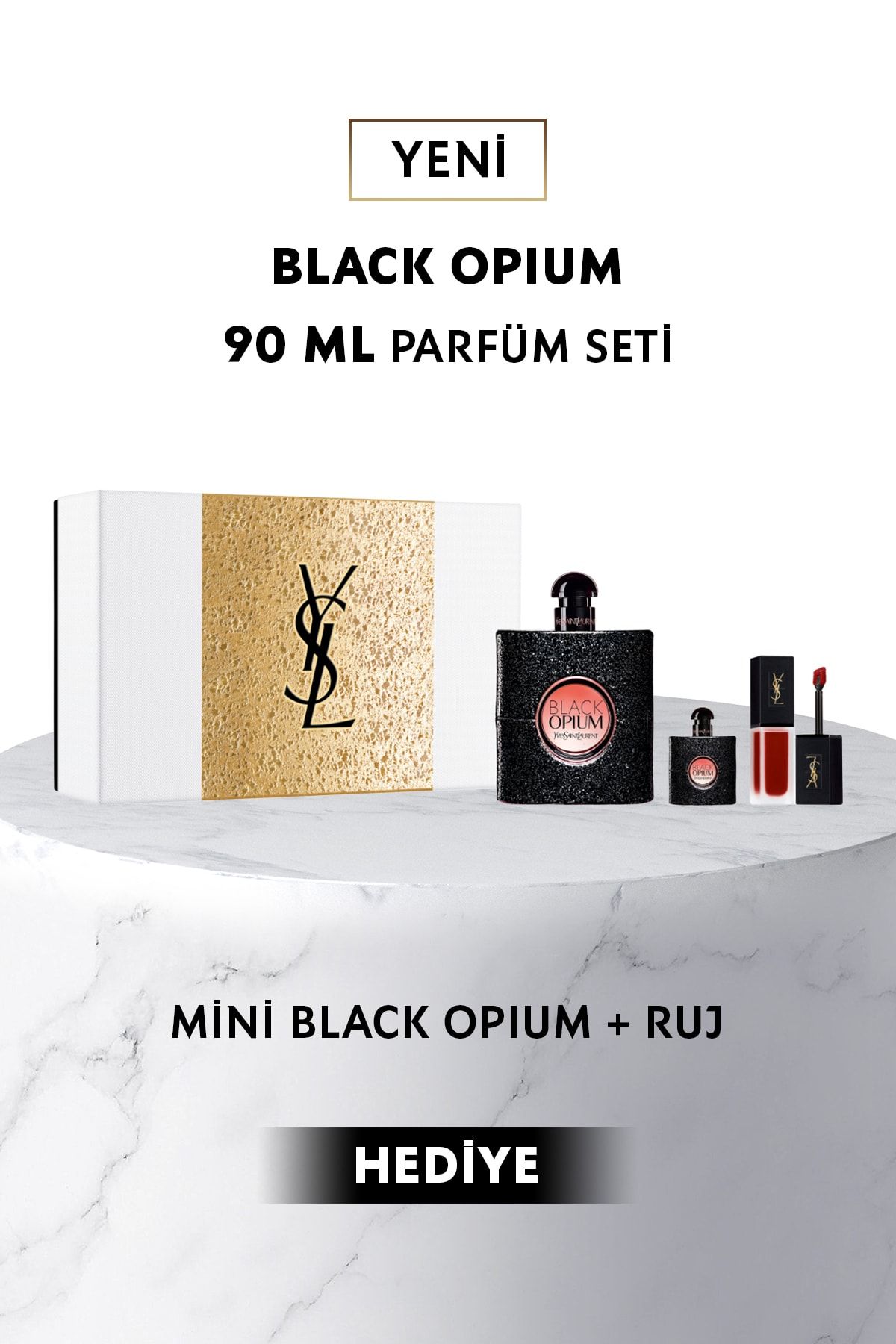 Yves Saint Laurent Black Opium Kadin Eau De Parfum Seti 90 ml 3614273610537