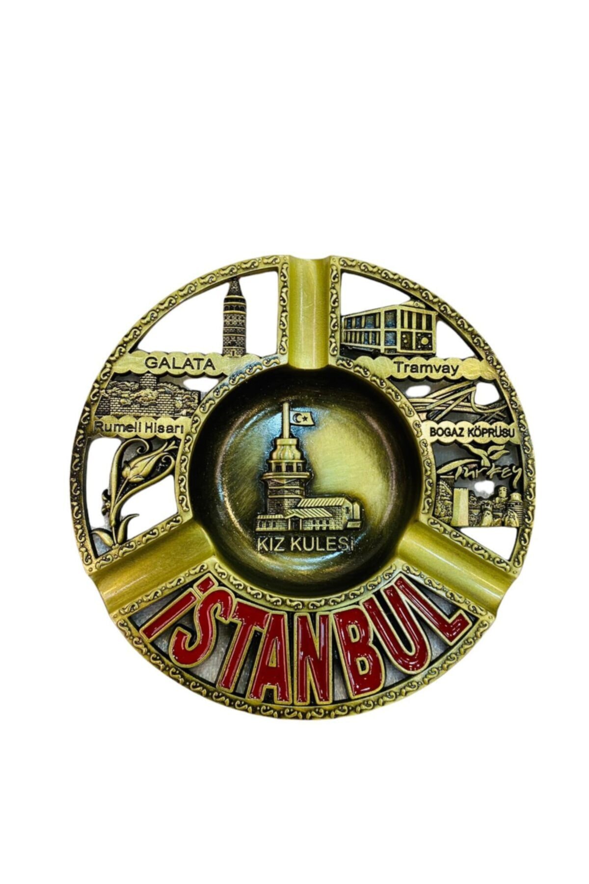 Turk Art Gallery Metal Kül Tablası Kararmaz Küllük Istanbul Desen