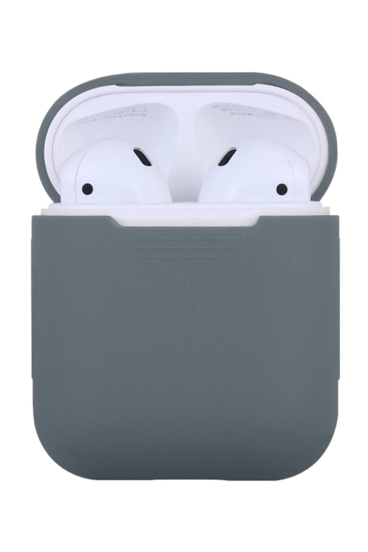 1tech Iphone Airpods Uyumlu Kılıf Airpods Koruma Kılıfı Koruyucu Kılıf Koyu Gri Renk