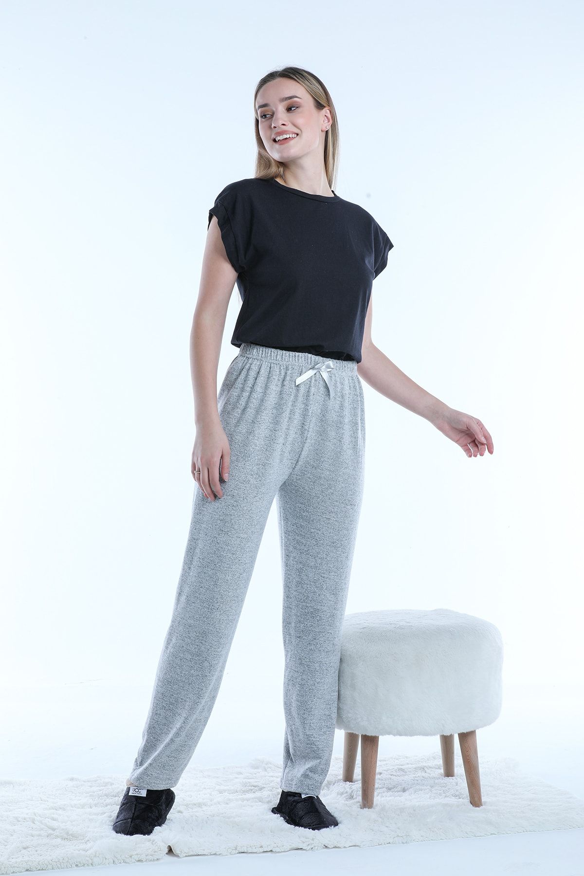 Moda Clubu Yumoş Pijama Altı Gri
