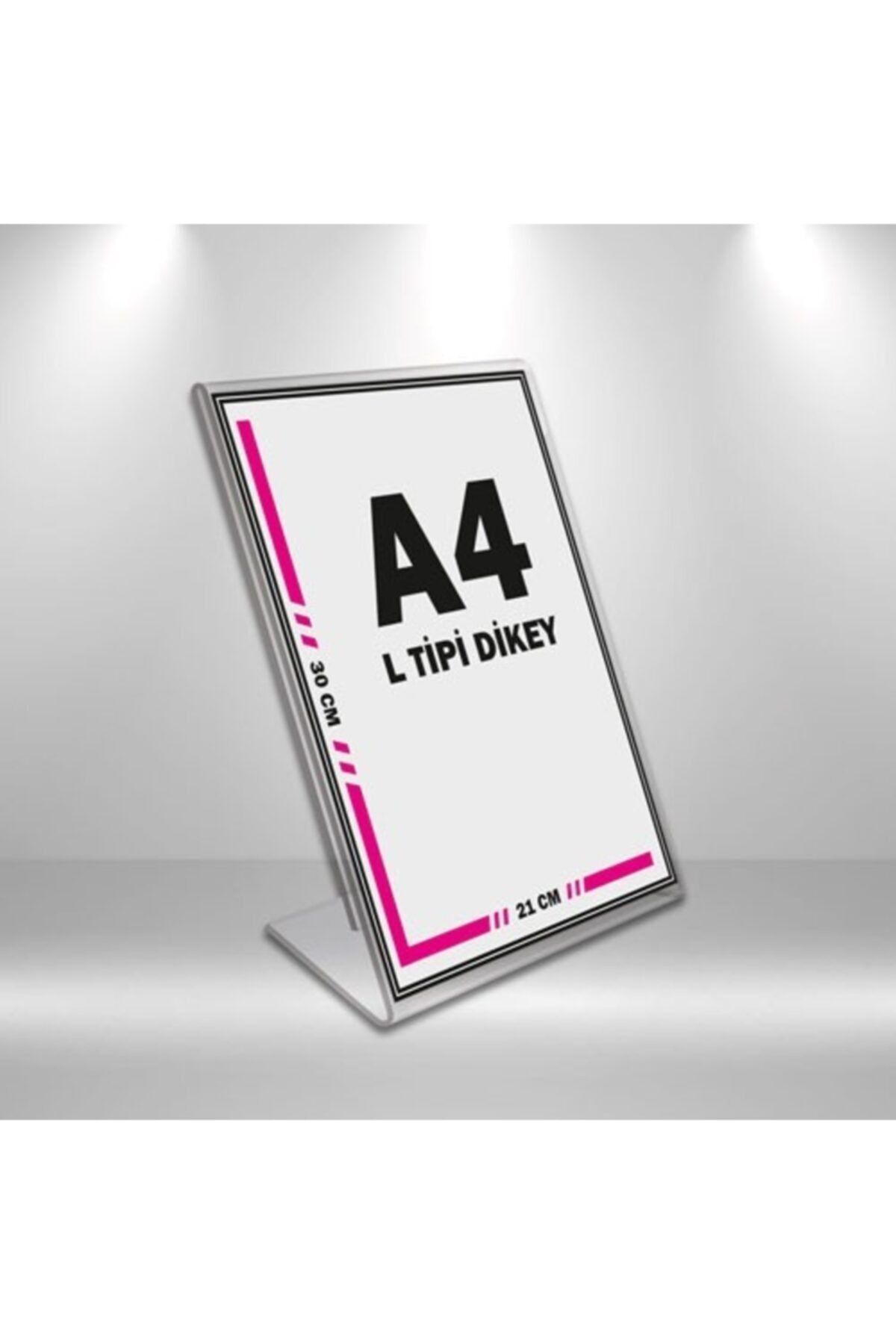 MESAGLASS L Tipi A4 Pleksi Föylük Broşürlük-dikey A4 Föylük-10 Lu Paket