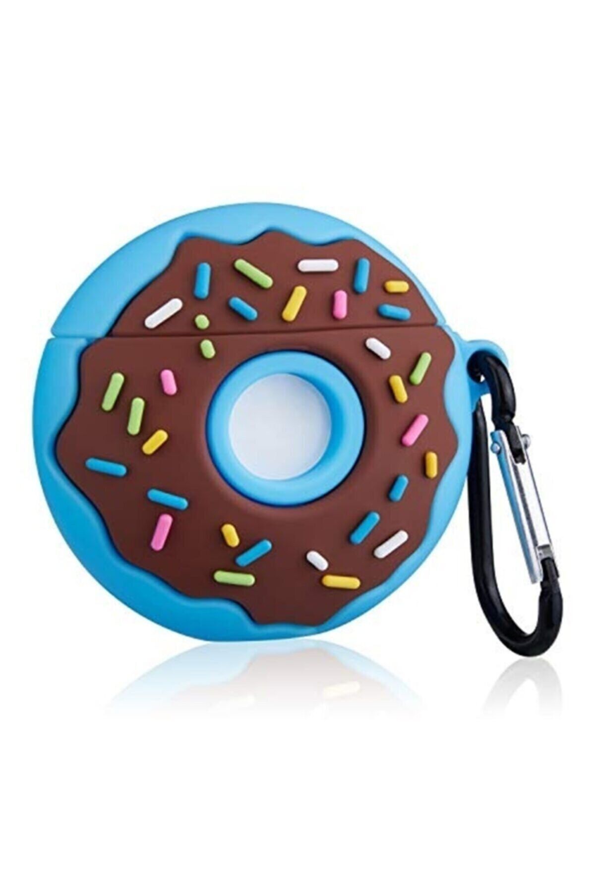 Galata Airpods 1. Ve 2. Nesil Uyumlu Mavi Donut Silikon Kılıf- Mavi
