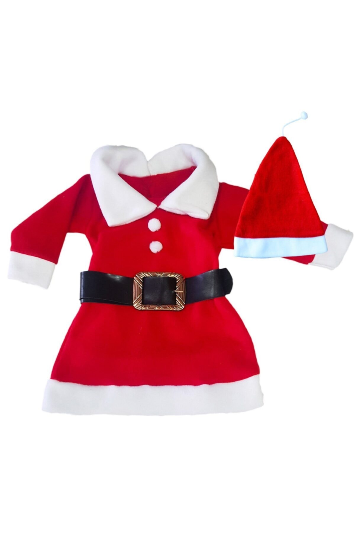 Kidsmadamiko Kız Çocuk Yılbaşı Noel Baba Kırmızı Takım