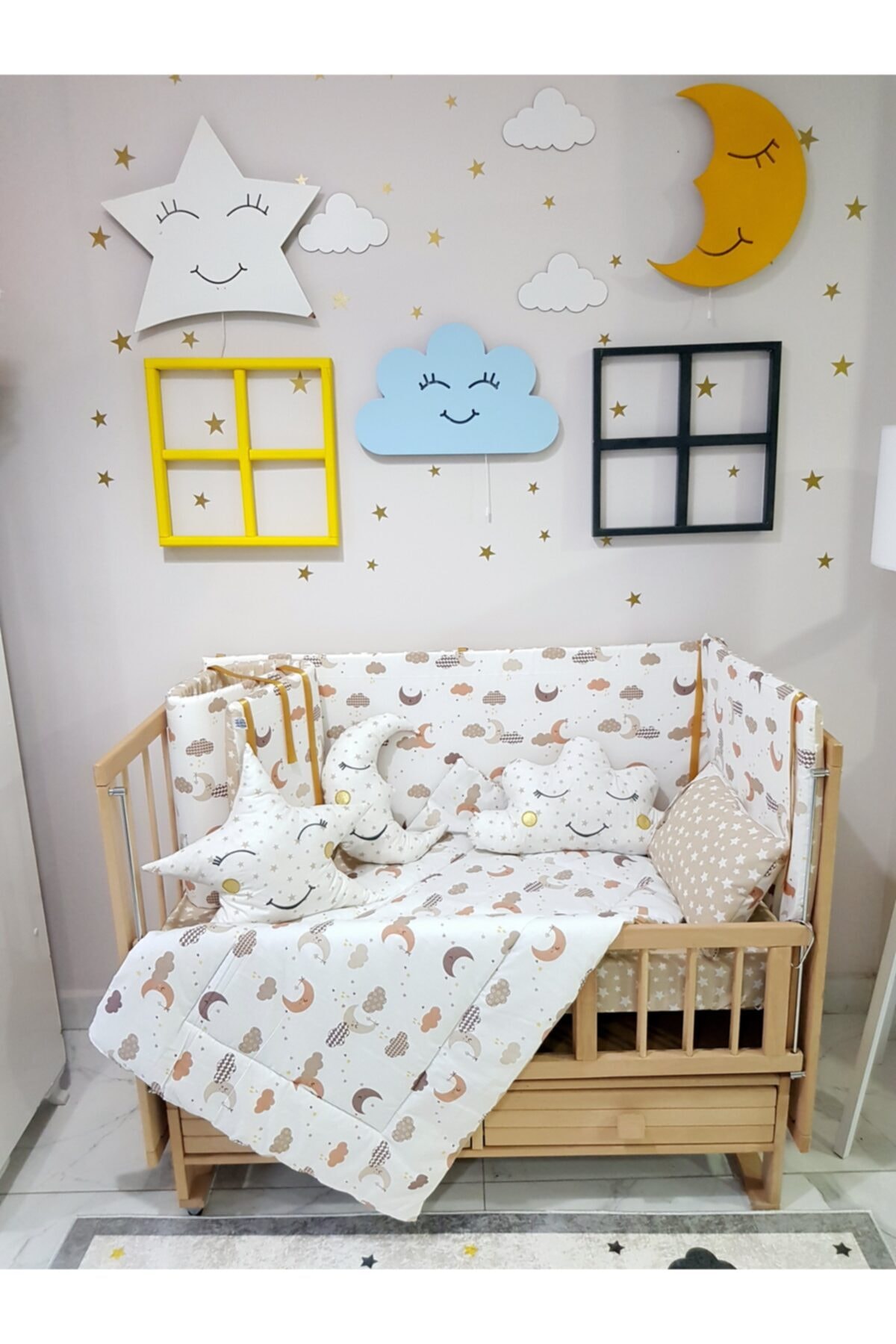 AYSHE CONCEPT 60x120 Unisex 9 Parça Bebek Uyku Seti (8635)
