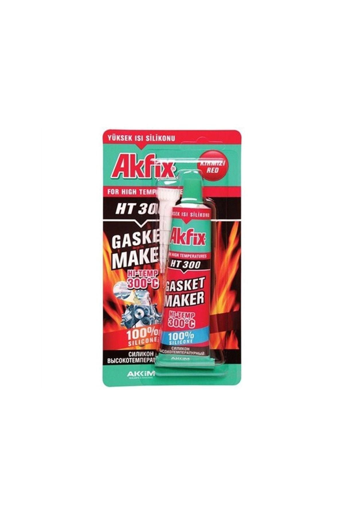 Akfix Ht300 Sıvı Conta Yüksek Isı Silikonu Kırmızı 50 gr