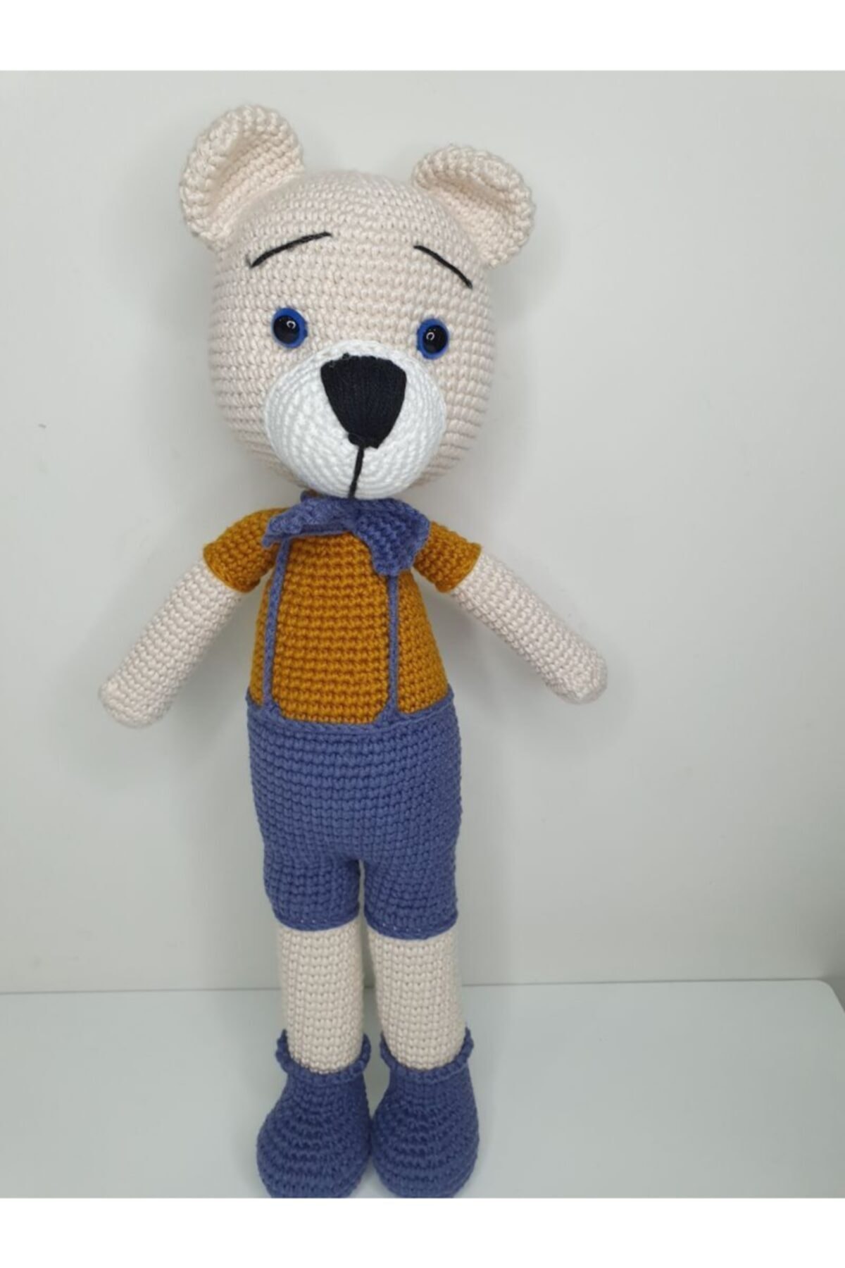NEK TREND Organik Amigurumi Uzun Boylu Sevimli Ayıcık