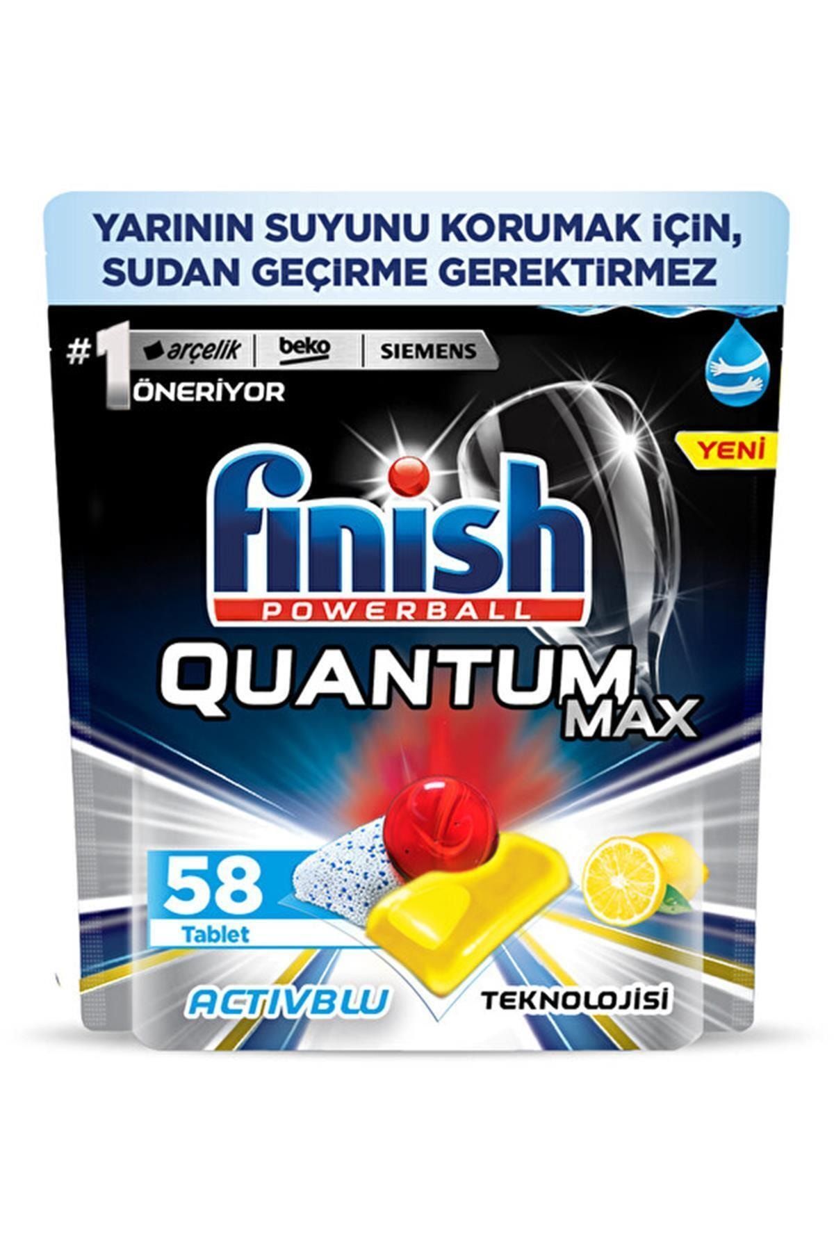 Finish Quantum Max 58 Kapsül Bulaşık Makinesi Deterjanı Limon