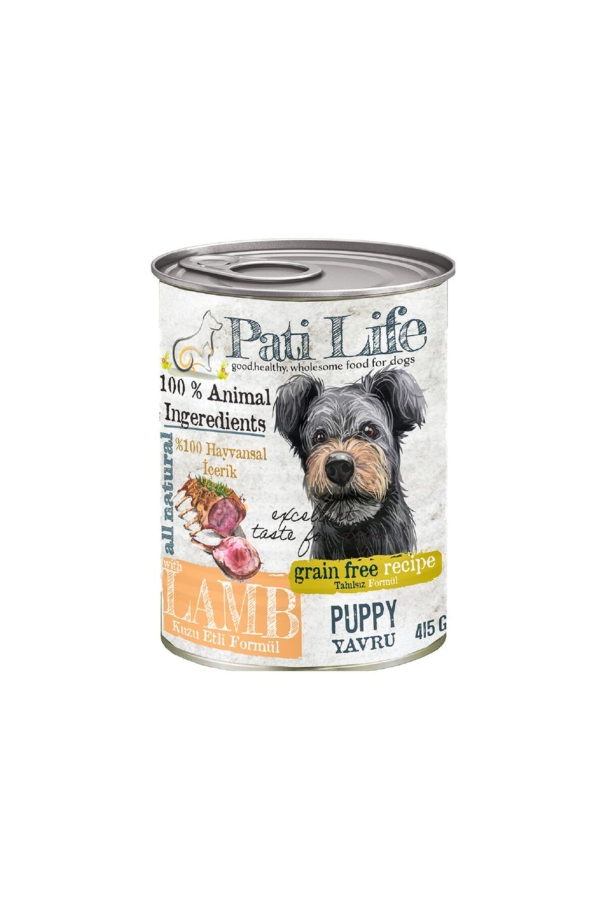 Pati Life Yavru Kuzu Etli Köpek Konserve Maması 415 Gr