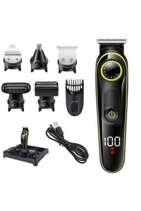 Saç Sakal Şekillendirici Tıraş Makinesi Erkek Bakım Seti 5 In 1 Profesyonel Traş Makinesi Image 0