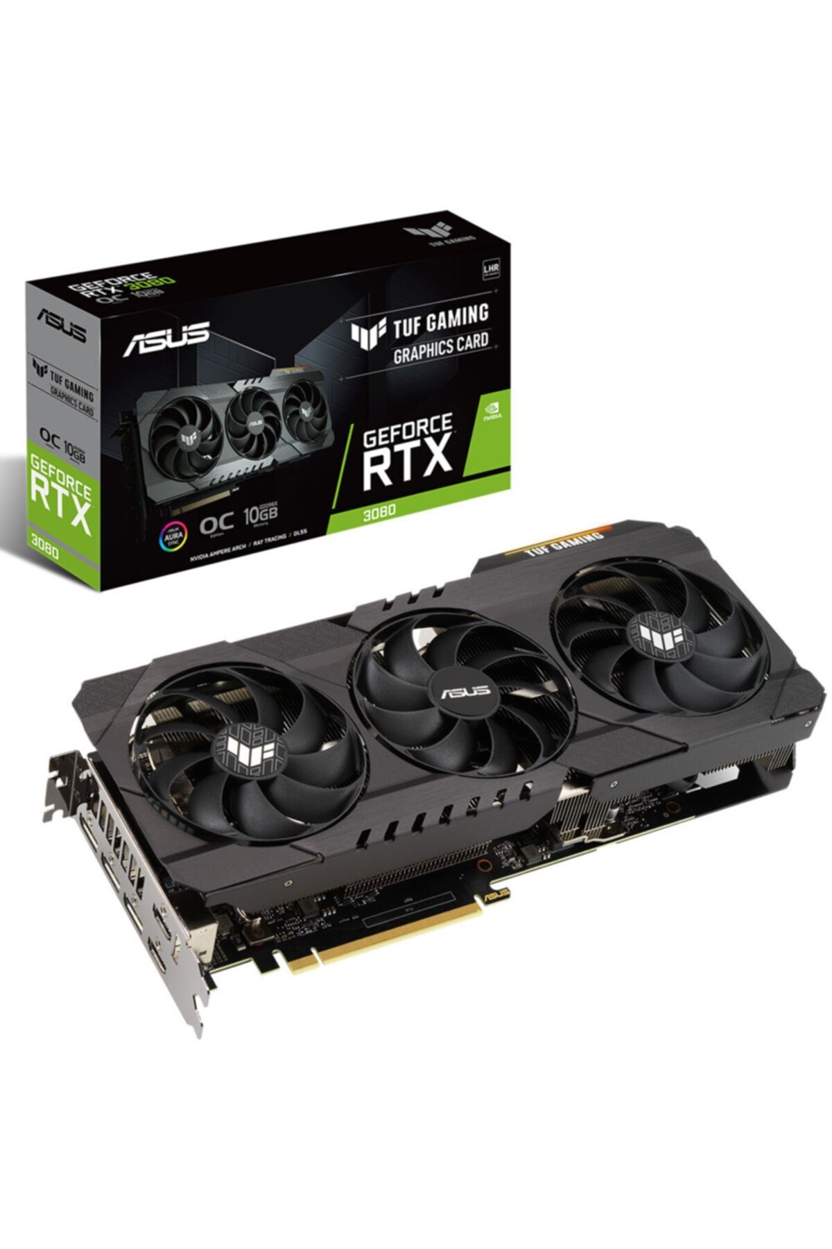 ASUS Geforce Tuf-rtx3080-o10g-v2-gamıng 10gb Gddr6x 320bıt 1815mhz Oc 2xhdmı 3xdp Rgb Ekran Kartı