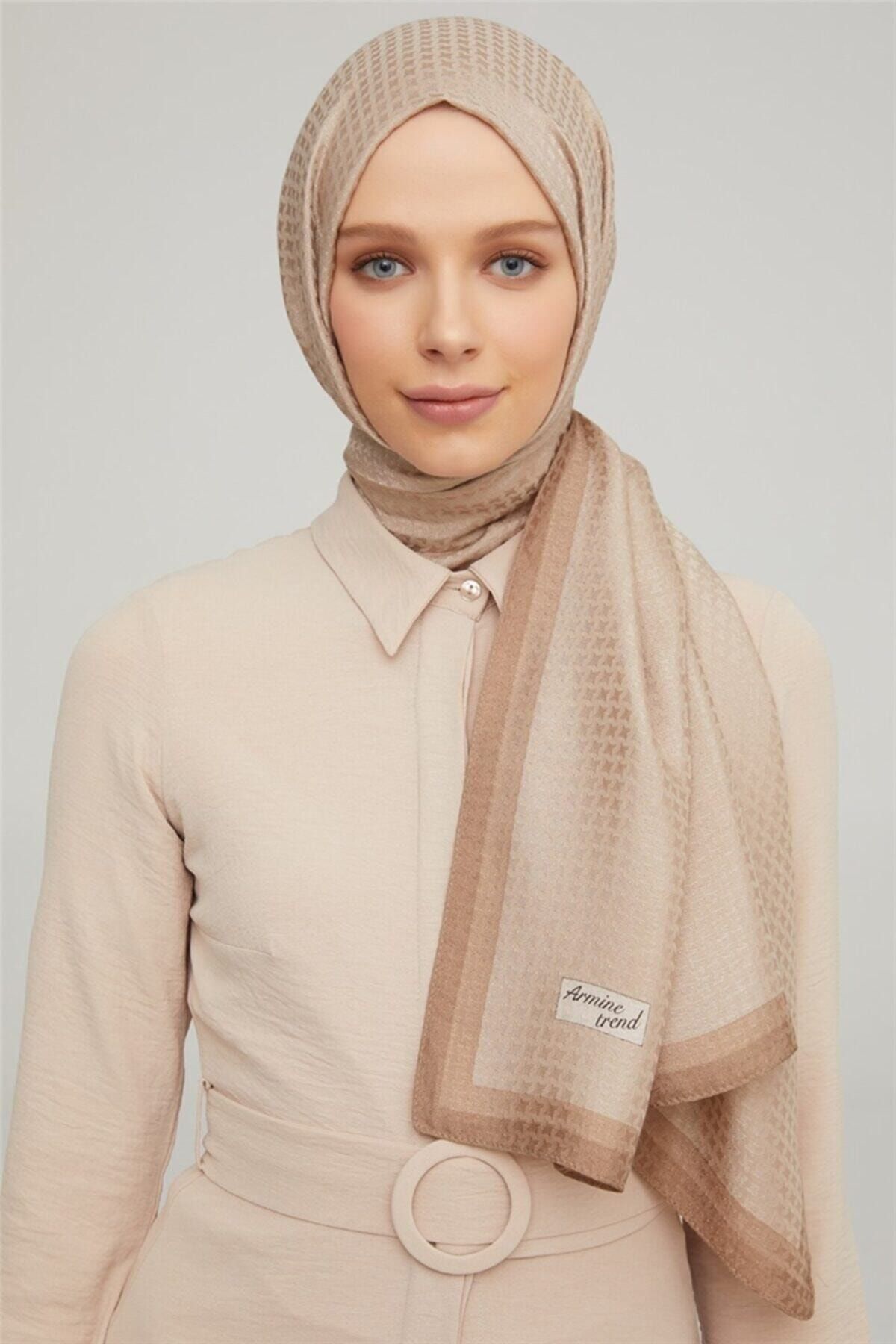 Armine Trend Violet Şal 3 Vizon