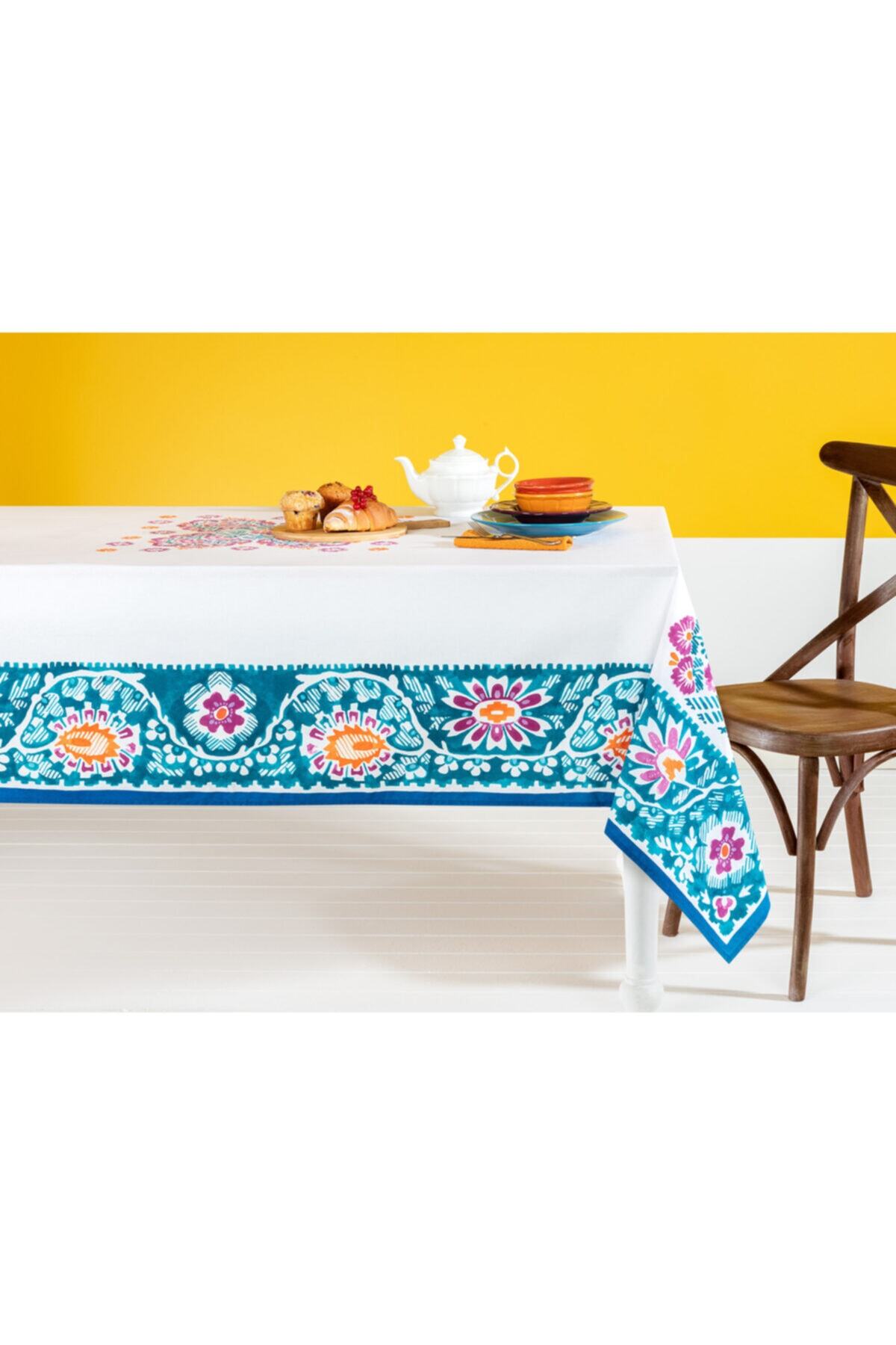 Madame Coco Adele Polycotton Masa Örtüsü - Lacivert - 160x200 Cm