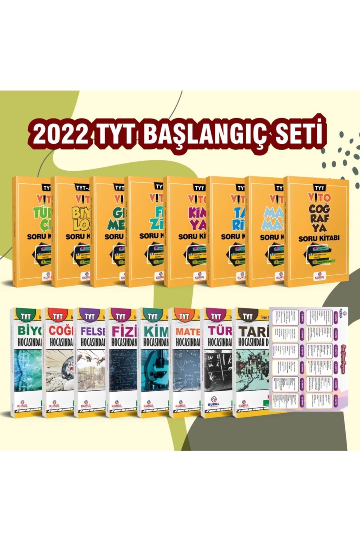 Kurul Yayıncılık 2022 Tyt Başlangıç Seti Konu Anlatımlı Ve Soru Bankaları Bir Arada 18 Kitap