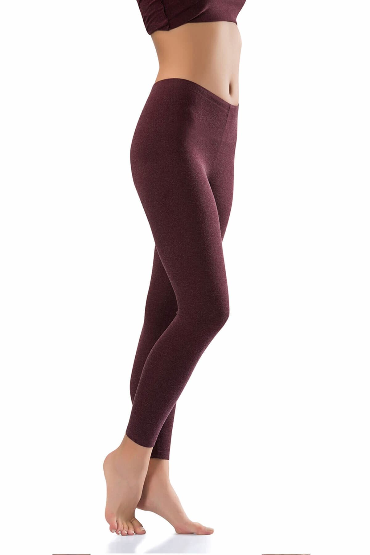 Jiber Lacivert Tekstil Kadın Bordo Termal Alt 599