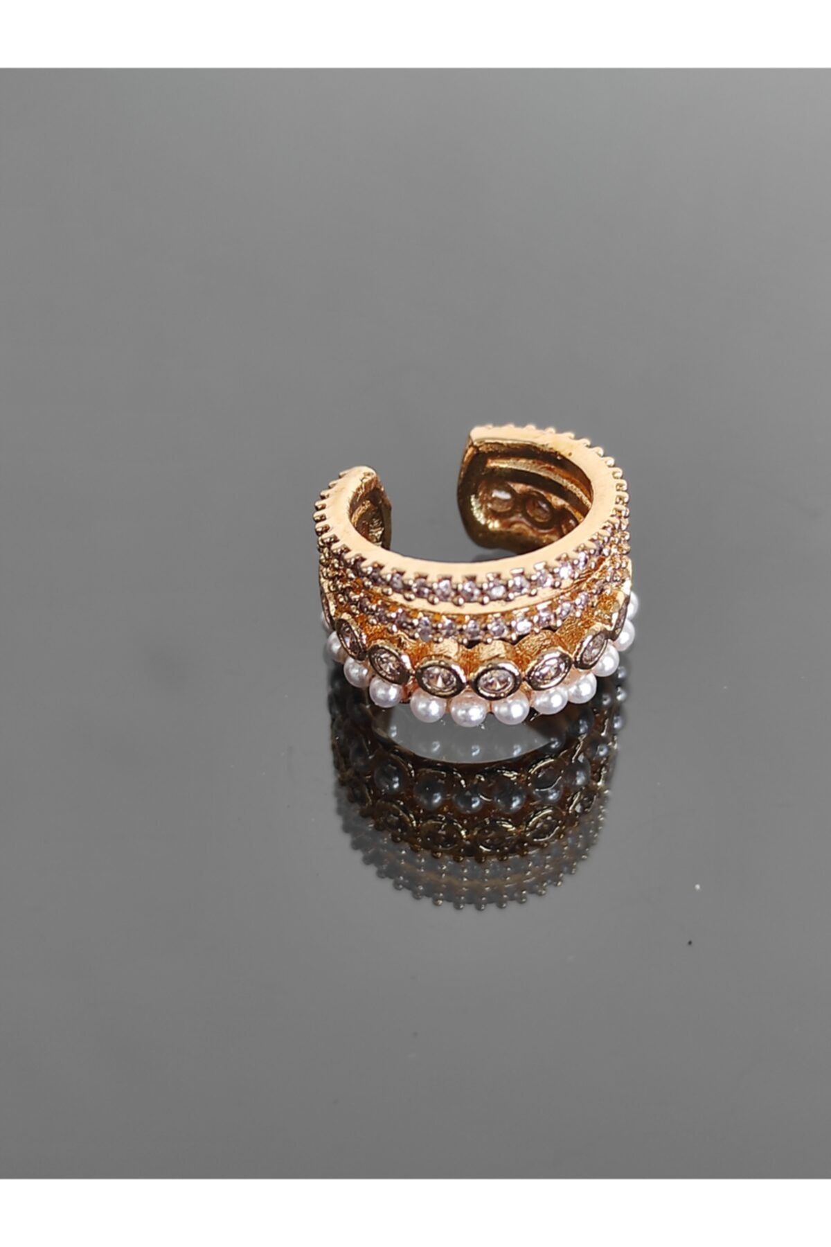 QUEEN TAKI ÇANTA Gold Inci Detaylı Kıkırdak Küpe