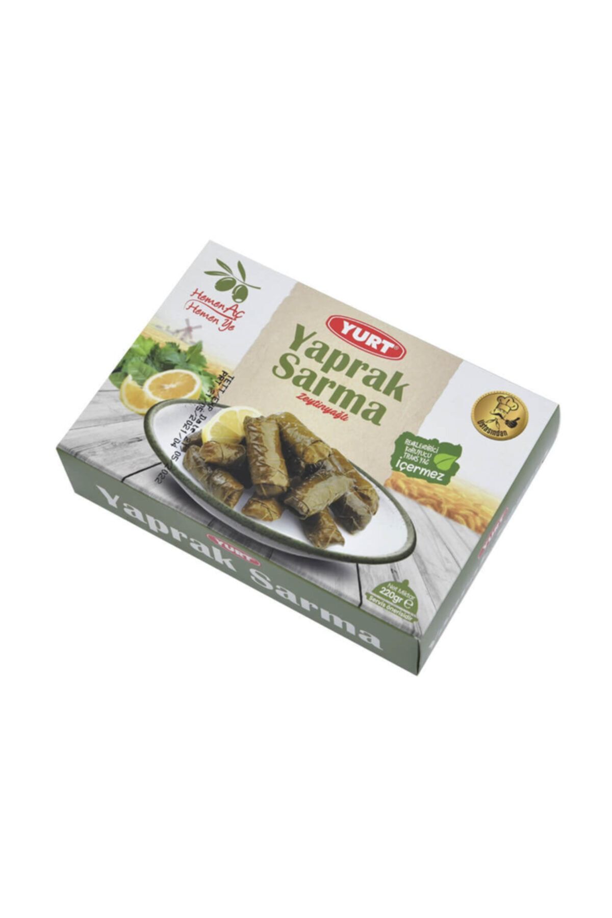 Yurt Konserve Zeytinyağlı Yaprak Sarma 250 gr Hemen Aç Hemen Ye