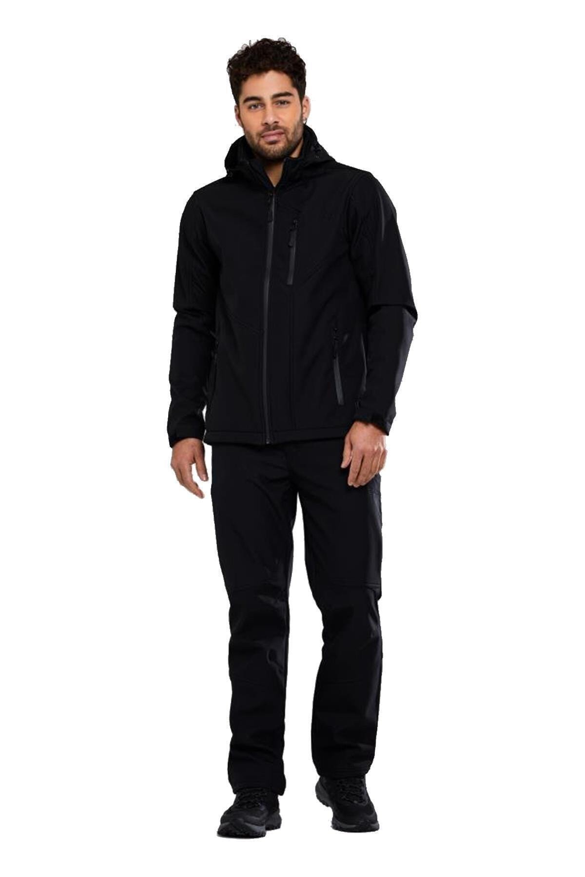 2AS Sal01003 - Salah Softshell Erkek Siyah Pantolon