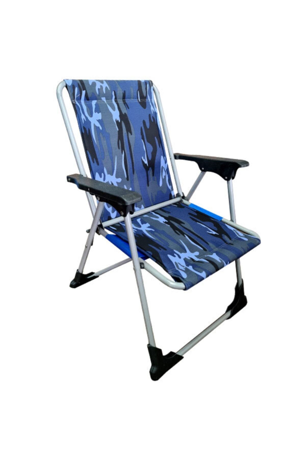 elifeoutdoor Royal 3315 Katlanabilir Kamp Koltuğu Mavi Kamuflaj