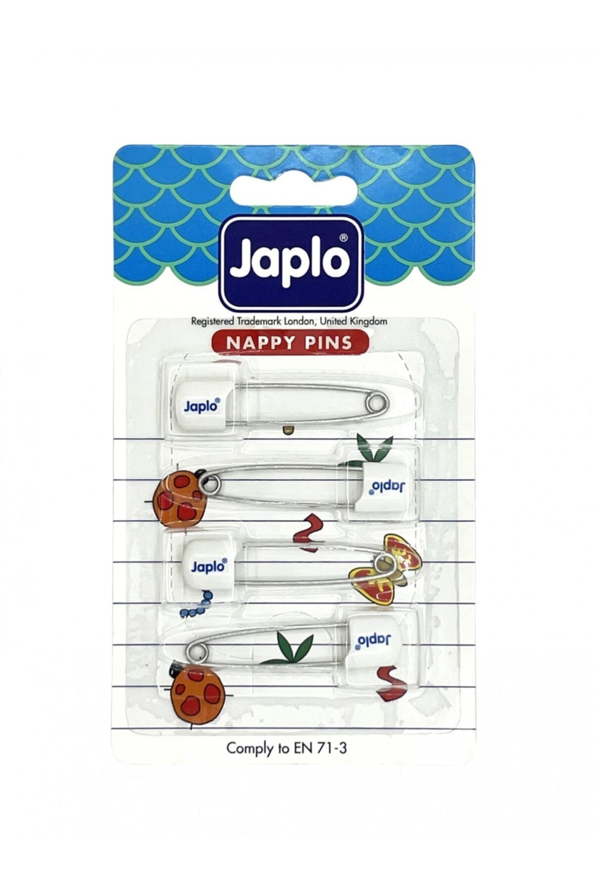 Japlo Emniyetli Çengelli Iğne 4'lü - Beyaz