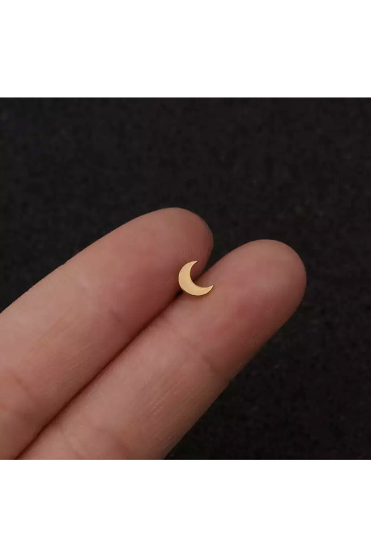 TAKIKRALI Taşsız Hilal \\ Ay Cerrahi Çelik Tragus Helix Piercing