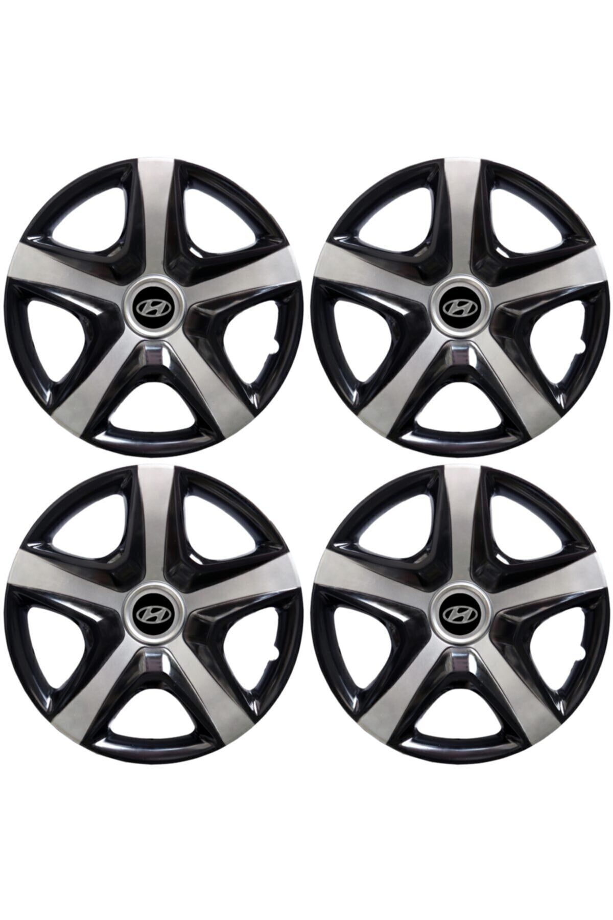 LKWAuto Hyundai Accent Era 14'' Inç Gri - Siyah 4lü Set Jant Kapağı Çelik Jant Görünümlü