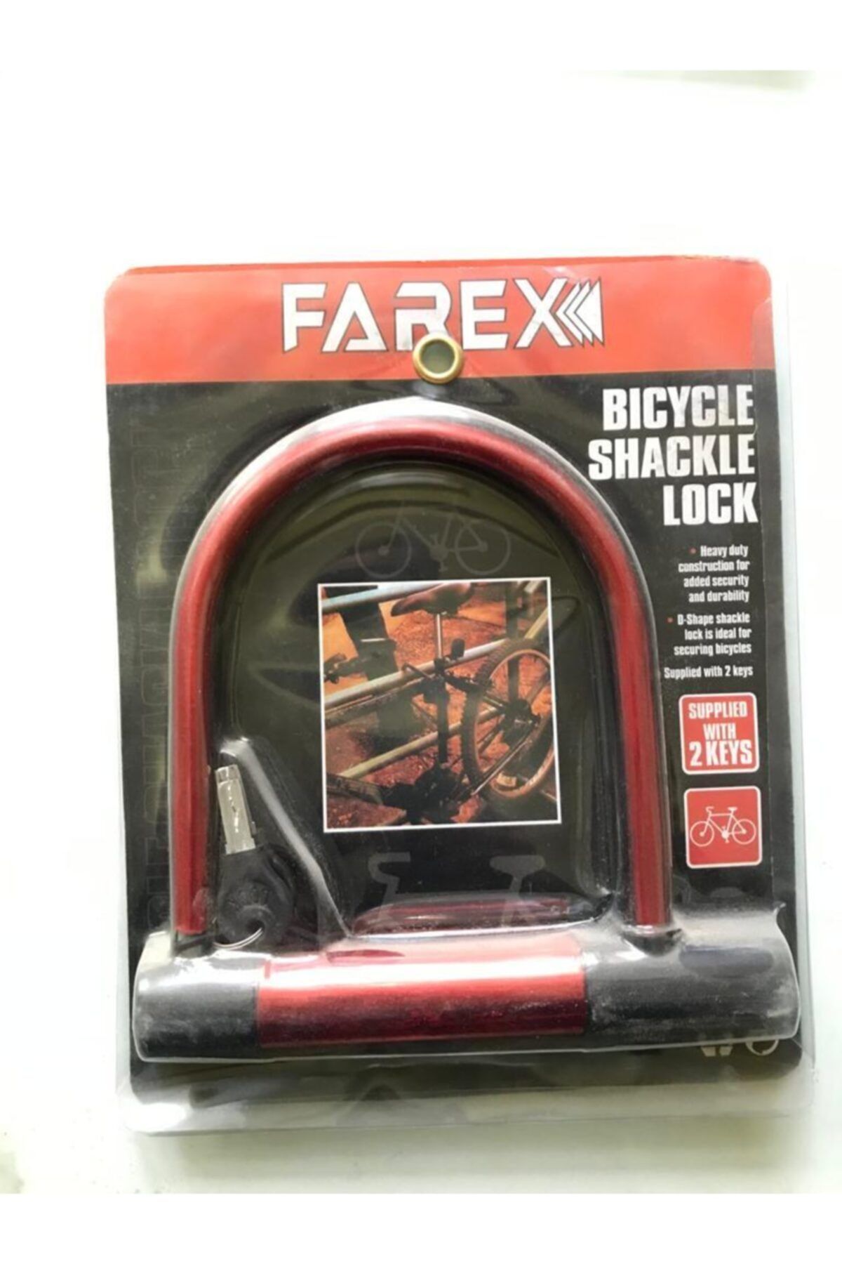 Farex Bisiklet Ve Motor Kiliti U Tipi 2 Anahtarlı