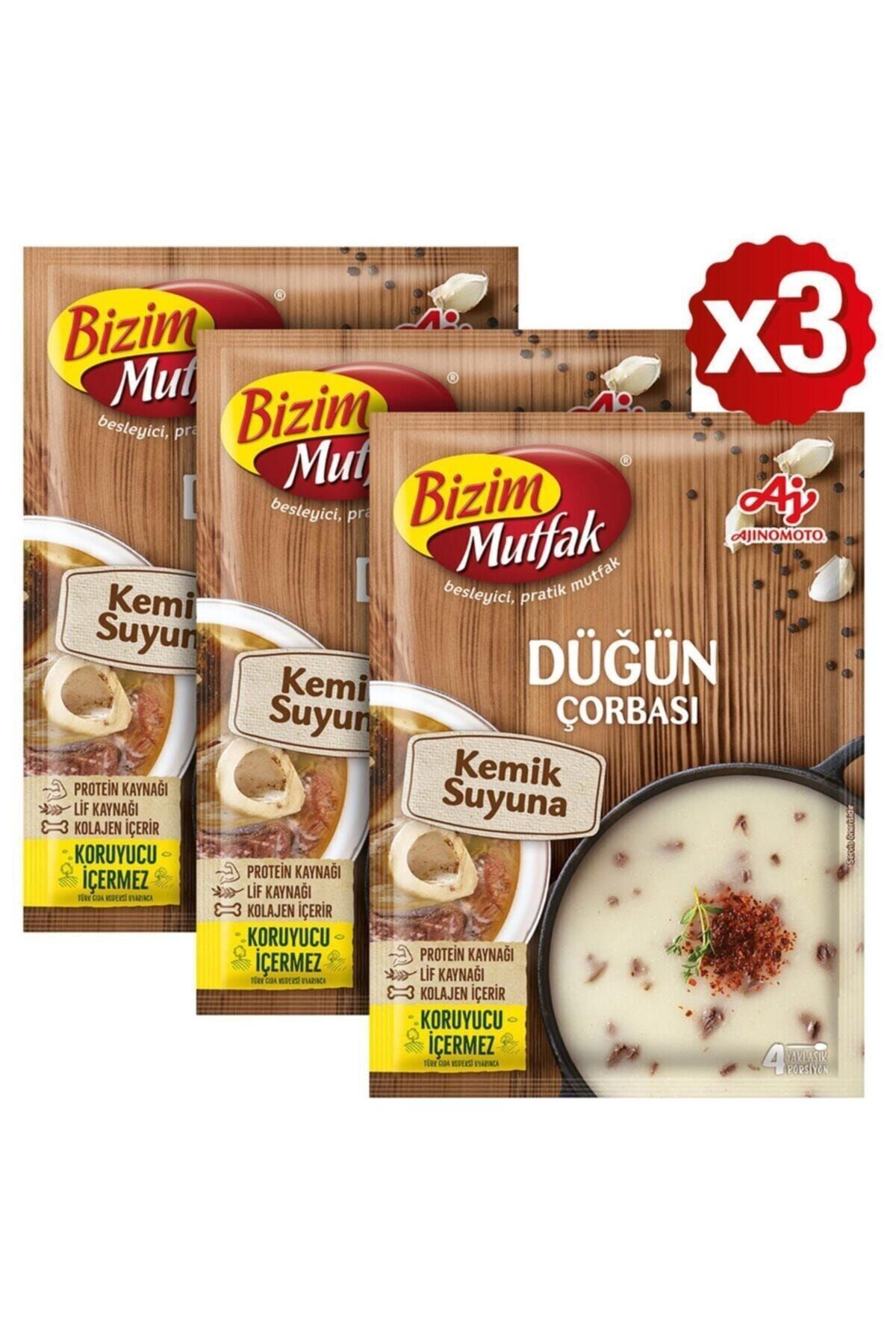 Bizim Mutfak Kemik Suyuna Düğün Çorbası 73 Gr 3'Lü Paket