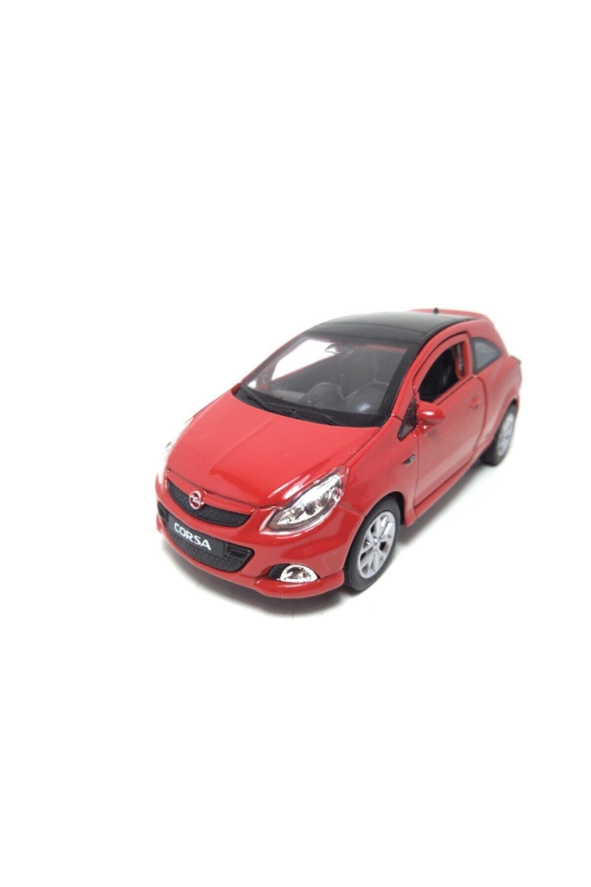 WELLY Die Cast Opel Corsa Metal Çek Bırak Araba - kırmızı