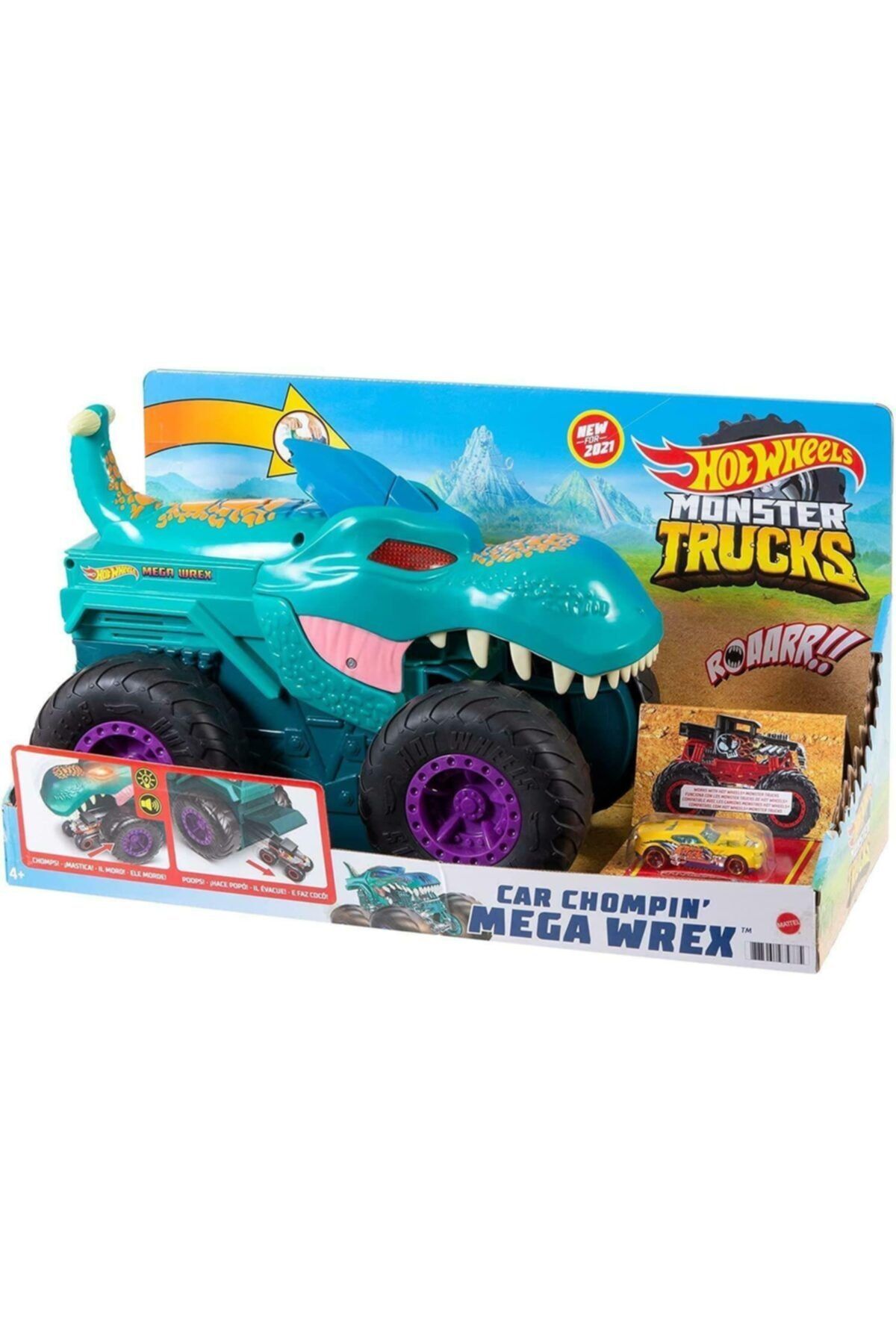 HOT WHEELS Çocuk Oyuncak Kamyon Araba Mega Wrex