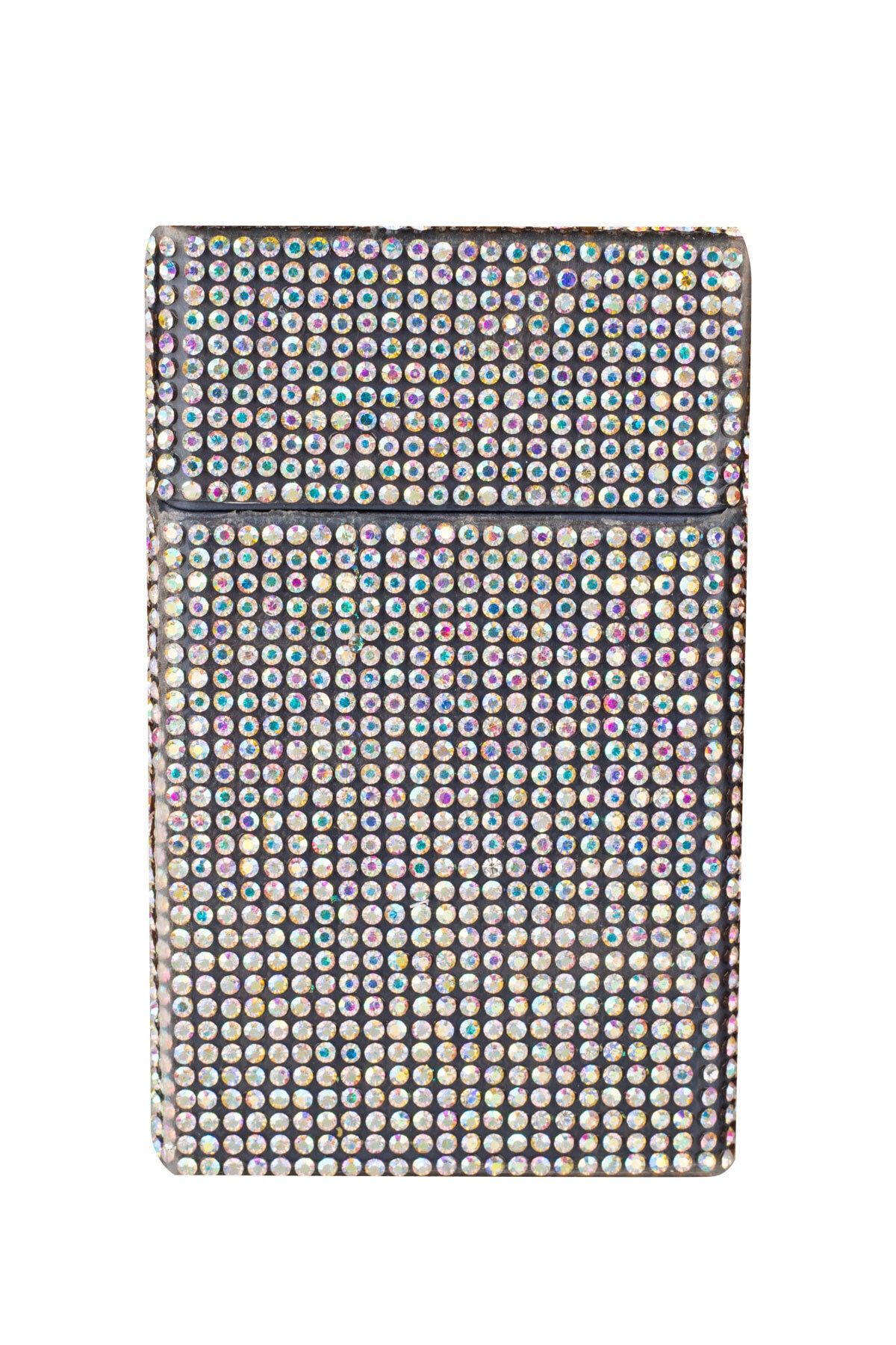 NESGIFT Kadın Neon Swarovski Taşlı Kalın Sigara Kutusu