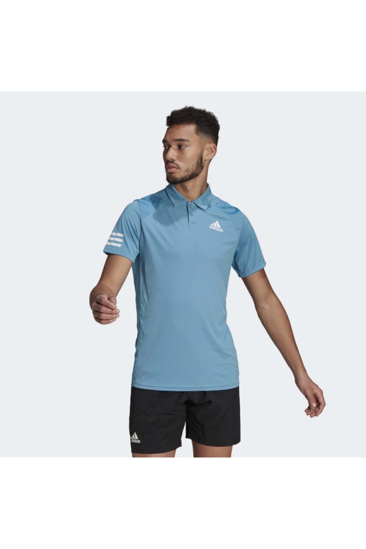 adidas Tennis Club 3-stripes Erkek Mavi Polo Tişört